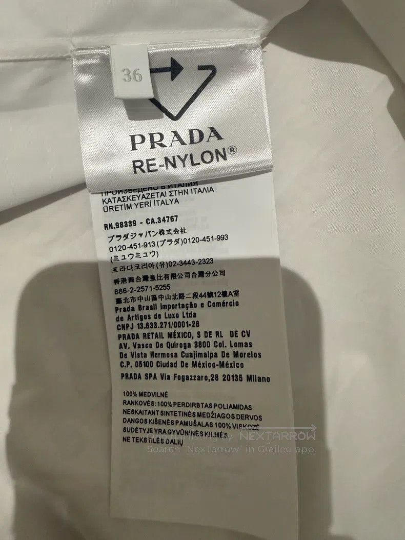Prada Prada Triangle black and white colour block casual shirt Size XXS / US 00 / IT 34 - 5 Thumbnail