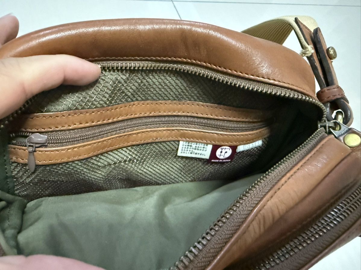Japanese Brand Iketei Japan Made Full leather sling bag Size ONE SIZE - 4 Thumbnail