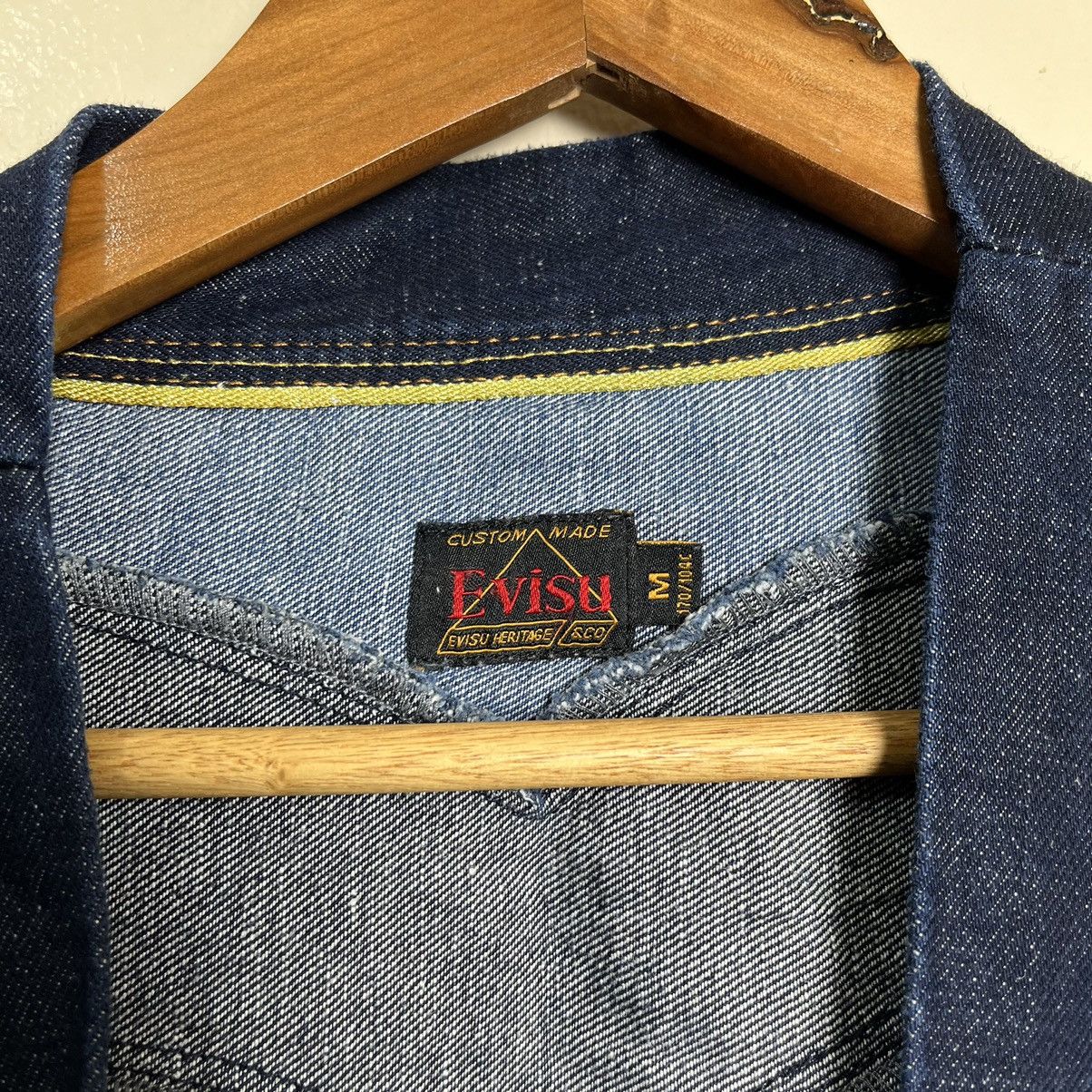 Evisu Evisu Discharged Daicock Insert Selvedge Denim Kimono Size US M / EU 48-50 / 2 - 11 Thumbnail