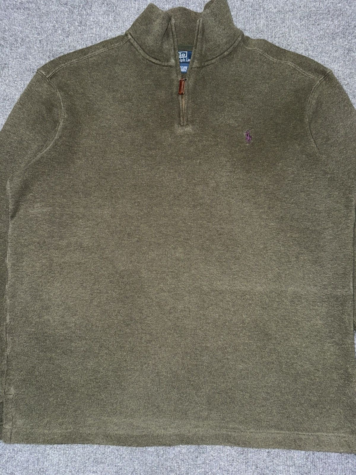 Polo Ralph Lauren Vintage Polo Ralph Lauren Quarter Zip Pullover Olive Green Size US M / EU 48-50 / 2 - 2 Thumbnail