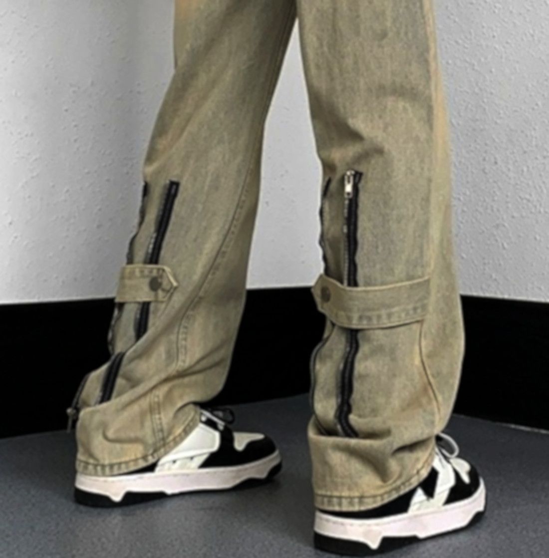 Designer × Japanese Brand × Vintage Vintage Punk Distressed Zippers Washed Pants Streetwear Rave Size US 31 - 3 Thumbnail