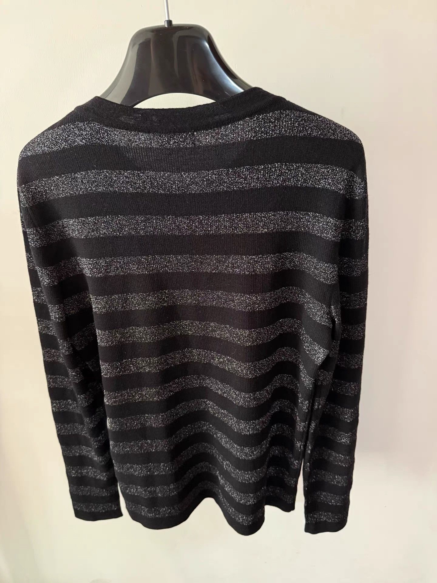 Saint Laurent Paris Saint Laurent Silver Thread Heavy Knit Sweater K33 Size US M / EU 48-50 / 2 - 2 Thumbnail