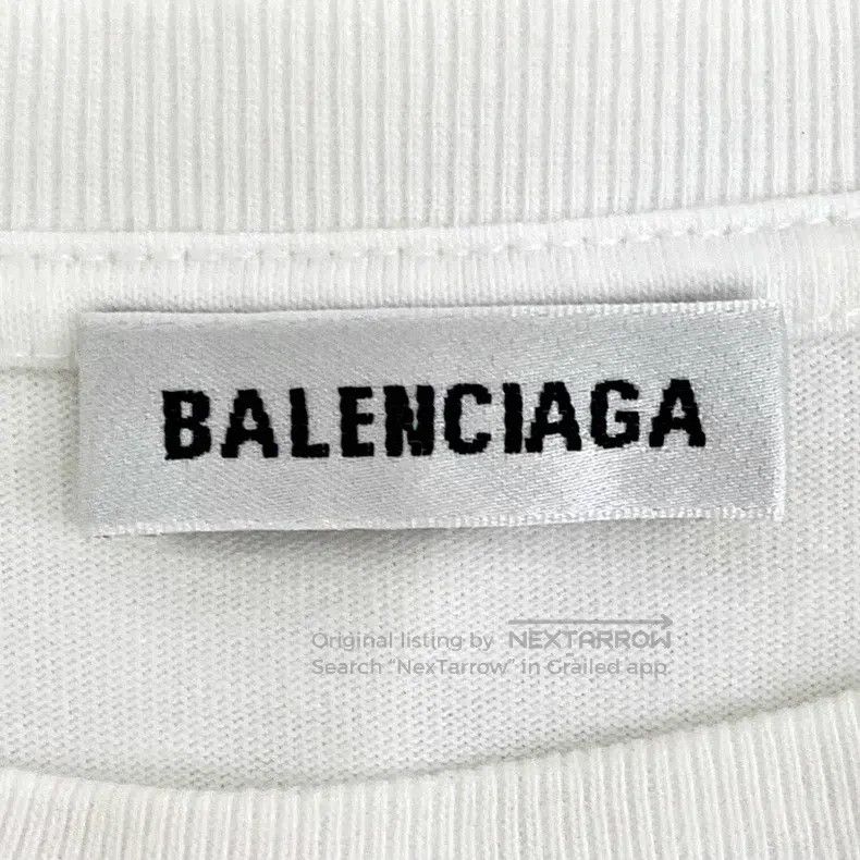 Balenciaga Balenciaga White environmental protection logo printed rou Size US L / EU 52-54 / 3 - 6 Thumbnail