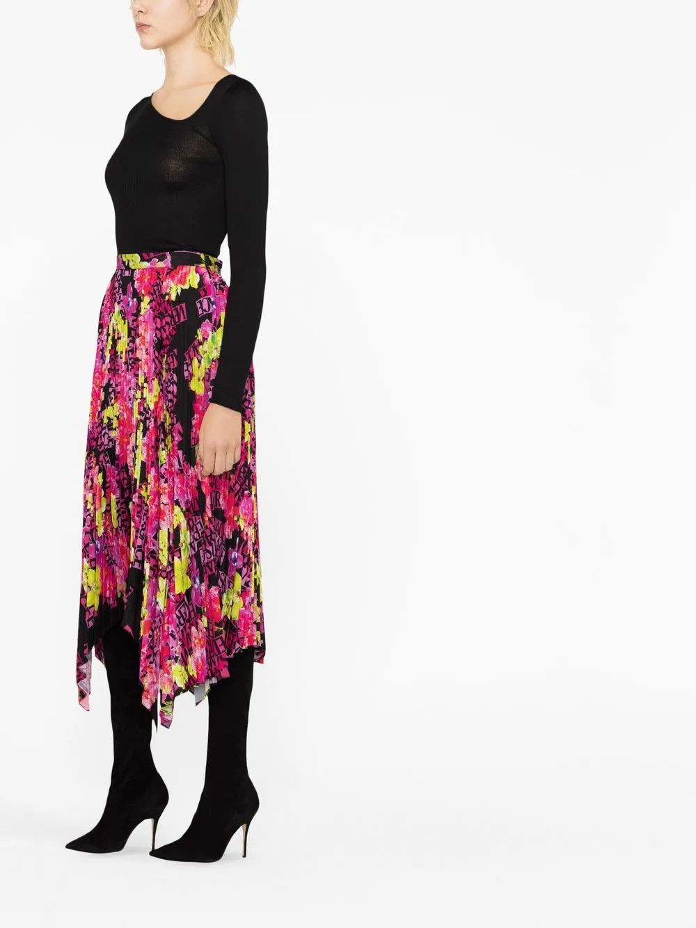 Versace o1y0226 Midi Skirt in Multicolor Size 27" / US 4 / IT 40 - 2 Thumbnail