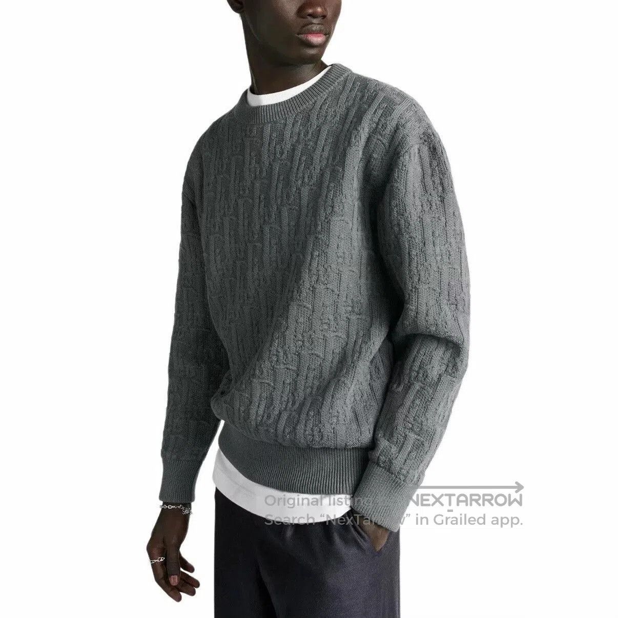 Dior dior knitted sweater with logo oblique print. Size US S / EU 44-46 / 1 - 6 Thumbnail