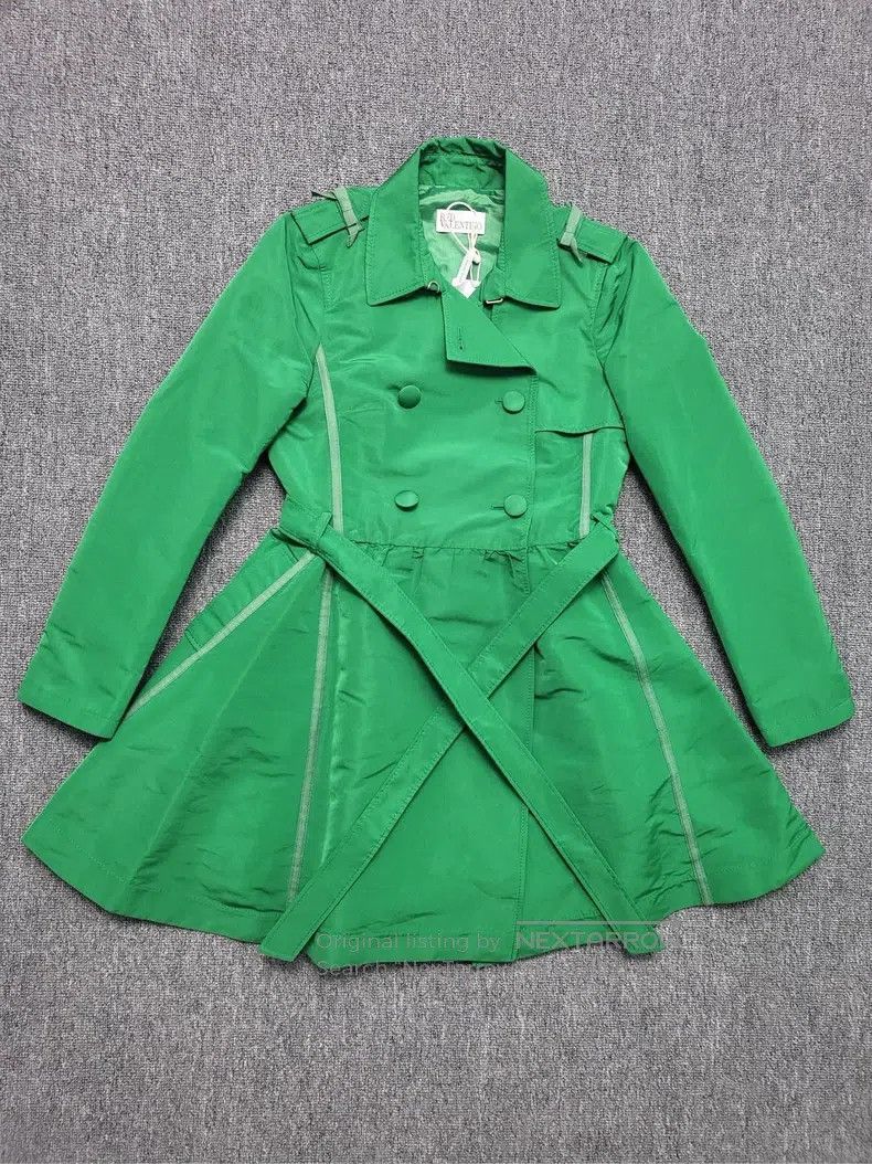 Valentino Valentino Green trench coat belt model Size S / US 4 / IT 40 - 1 Thumbnail
