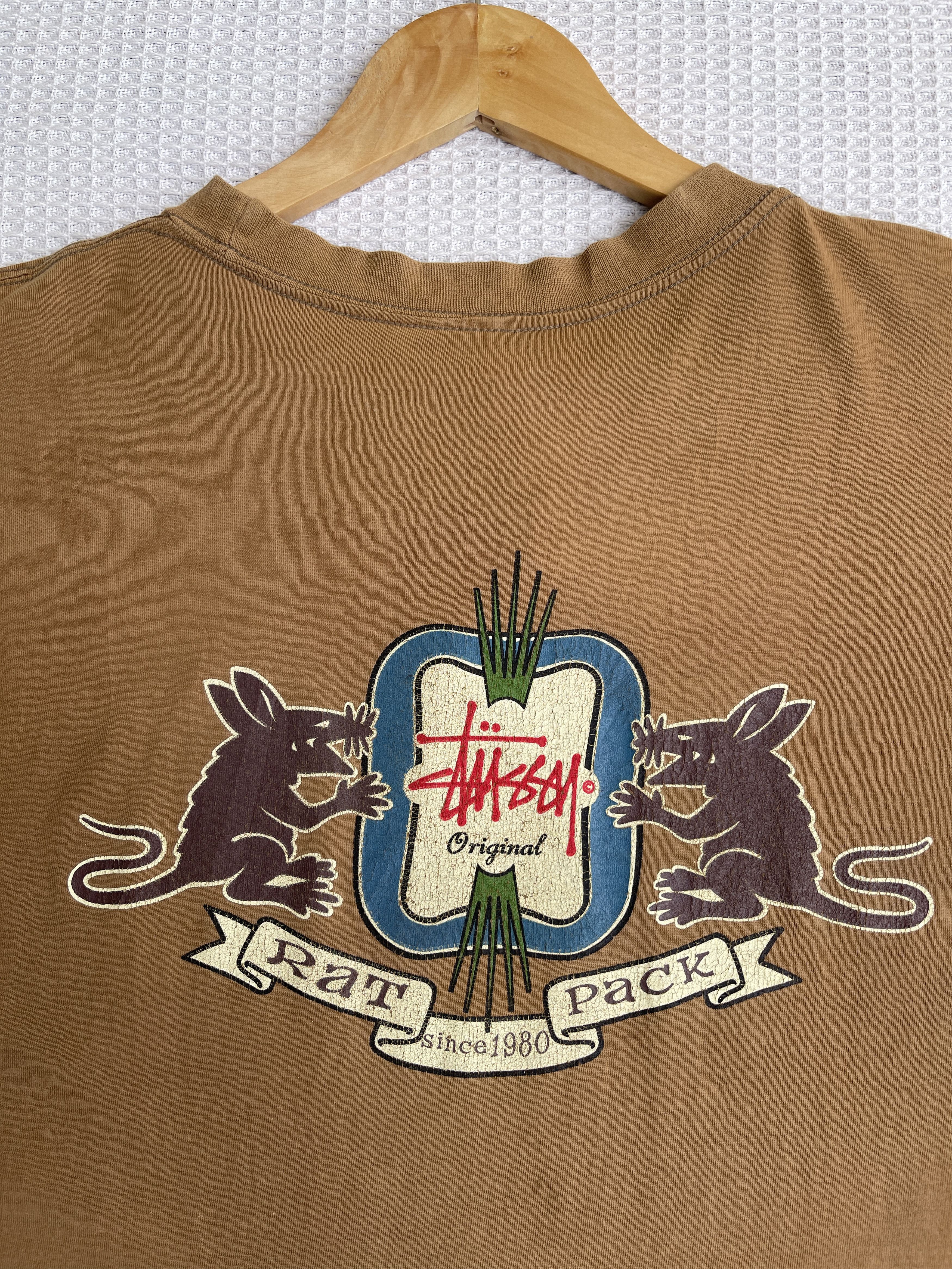 Stussy Very Rare🔥Vintage 80s Stussy Rat Pack Faded Tee Size US M / EU 48-50 / 2 - 15 Thumbnail