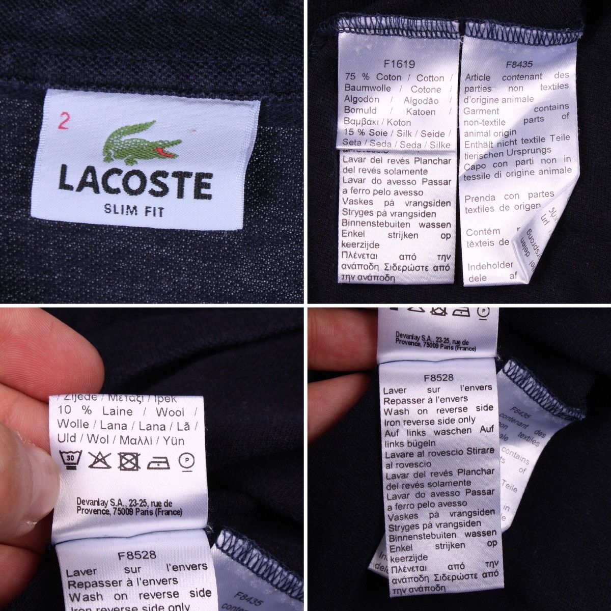 Designer × Lacoste LACOSTE Leather Logo Cotton Silk Wool Blend Polo Shirt Size US S / EU 44-46 / 1 - 18 Thumbnail