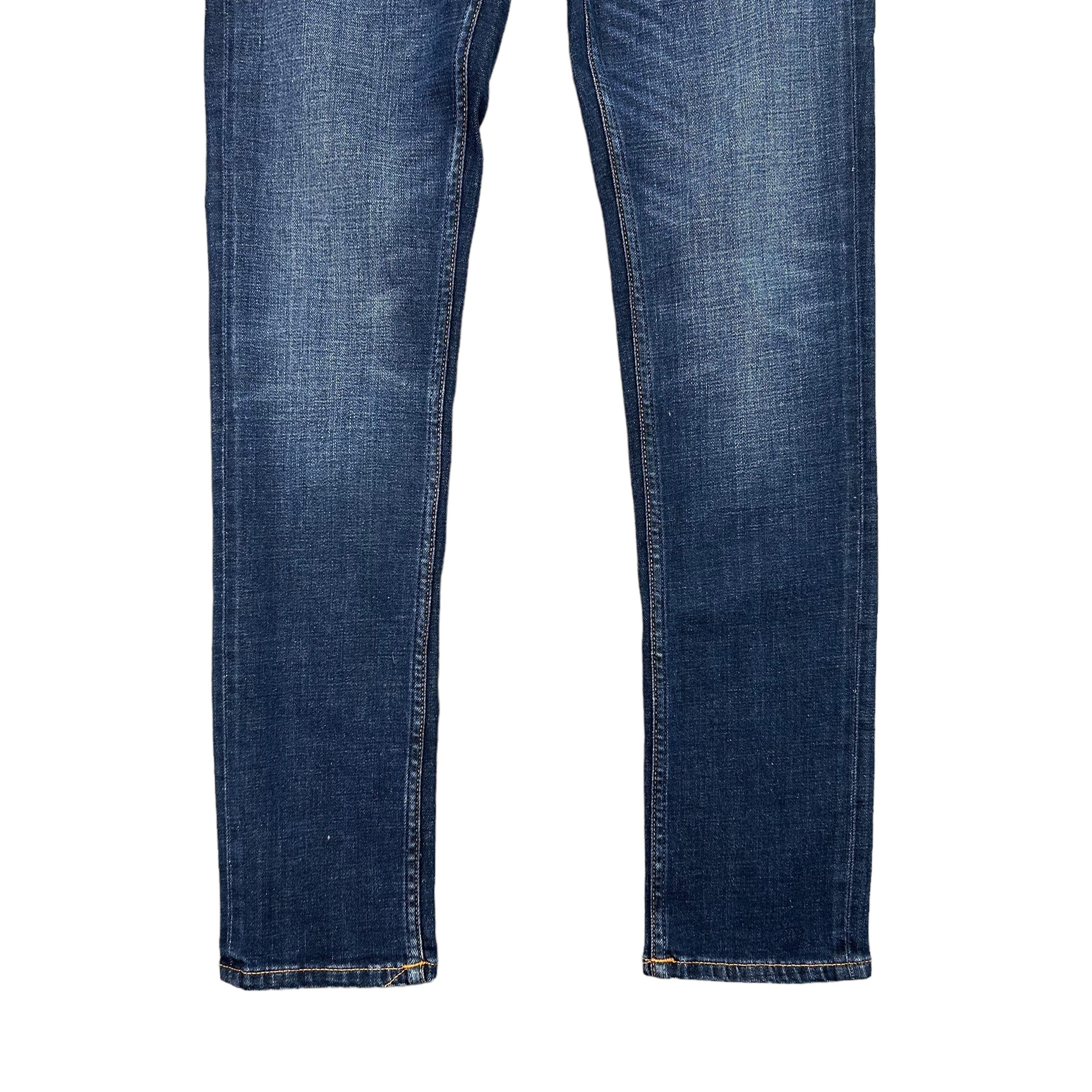 Nudie Jeans Nudie Jeans Lean Dean Dark Deep Worn Slim Taped Denim W31L34 Size US 31 - 6 Thumbnail