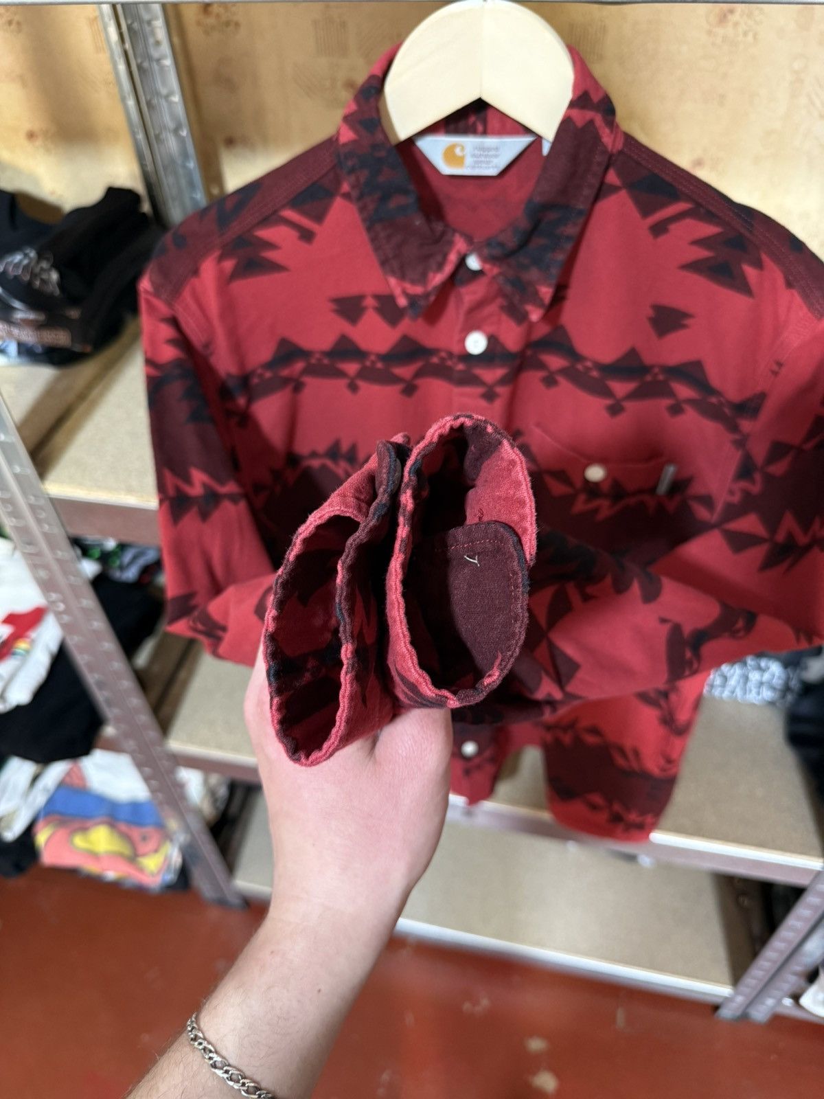 Carhartt × Carhartt Wip CARHARTT WIP Native Aztec Pattern Long Sleeve Button Shirt Size US L / EU 52-54 / 3 - 6 Thumbnail