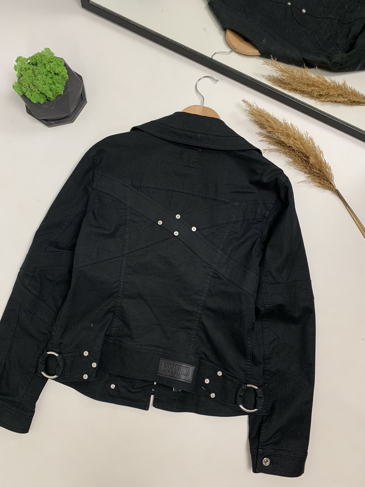 Designer × Moschino Rare New Moschino Donna Denim Metallic Jacket Size M / US 6-8 / IT 42-44 - 10 Thumbnail