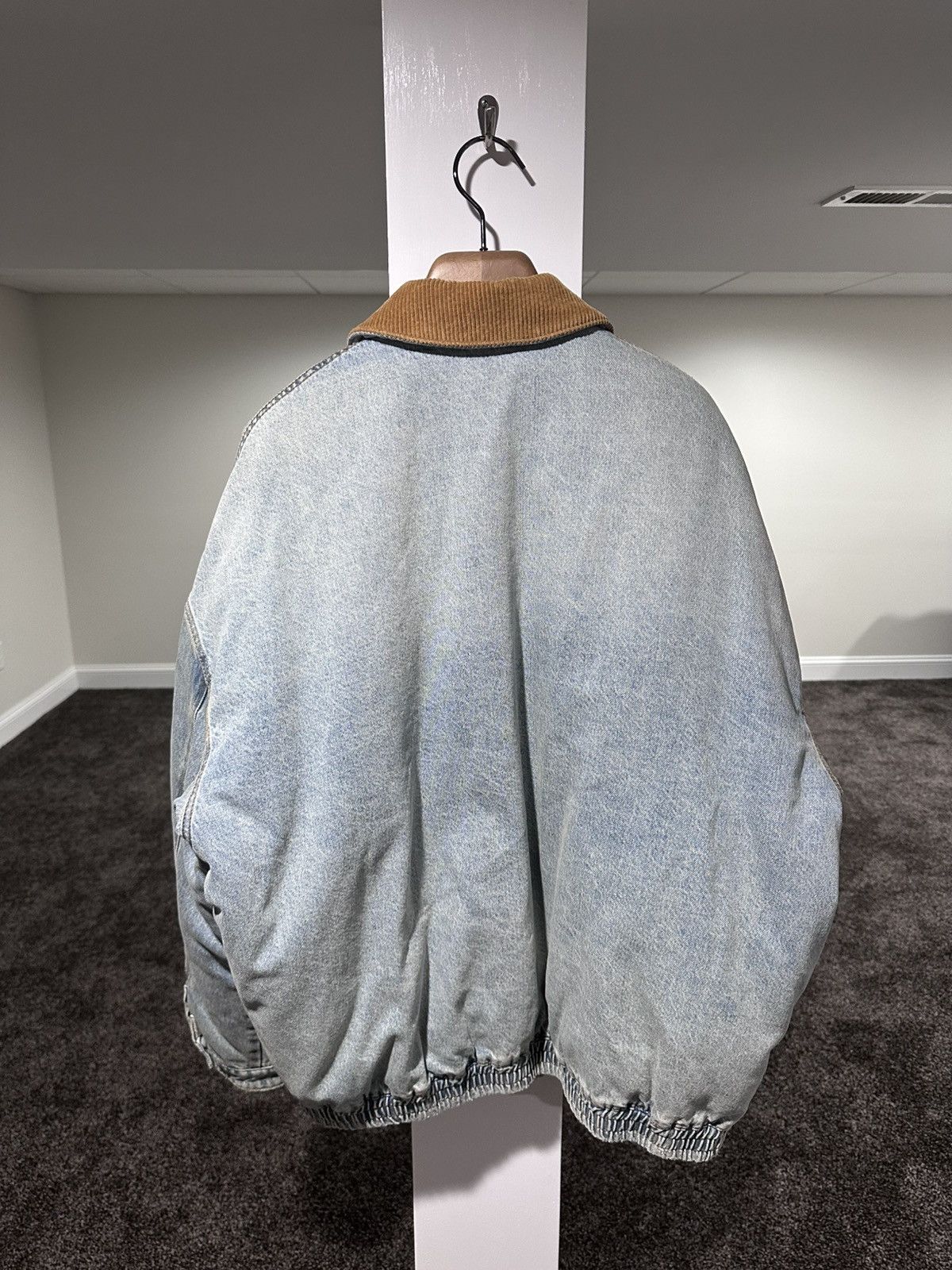 Miu Miu Miu Miu FW24 Corduroy Collar Light Wash Denim Jacket Size US XL / EU 56 / 4 - 2 Thumbnail