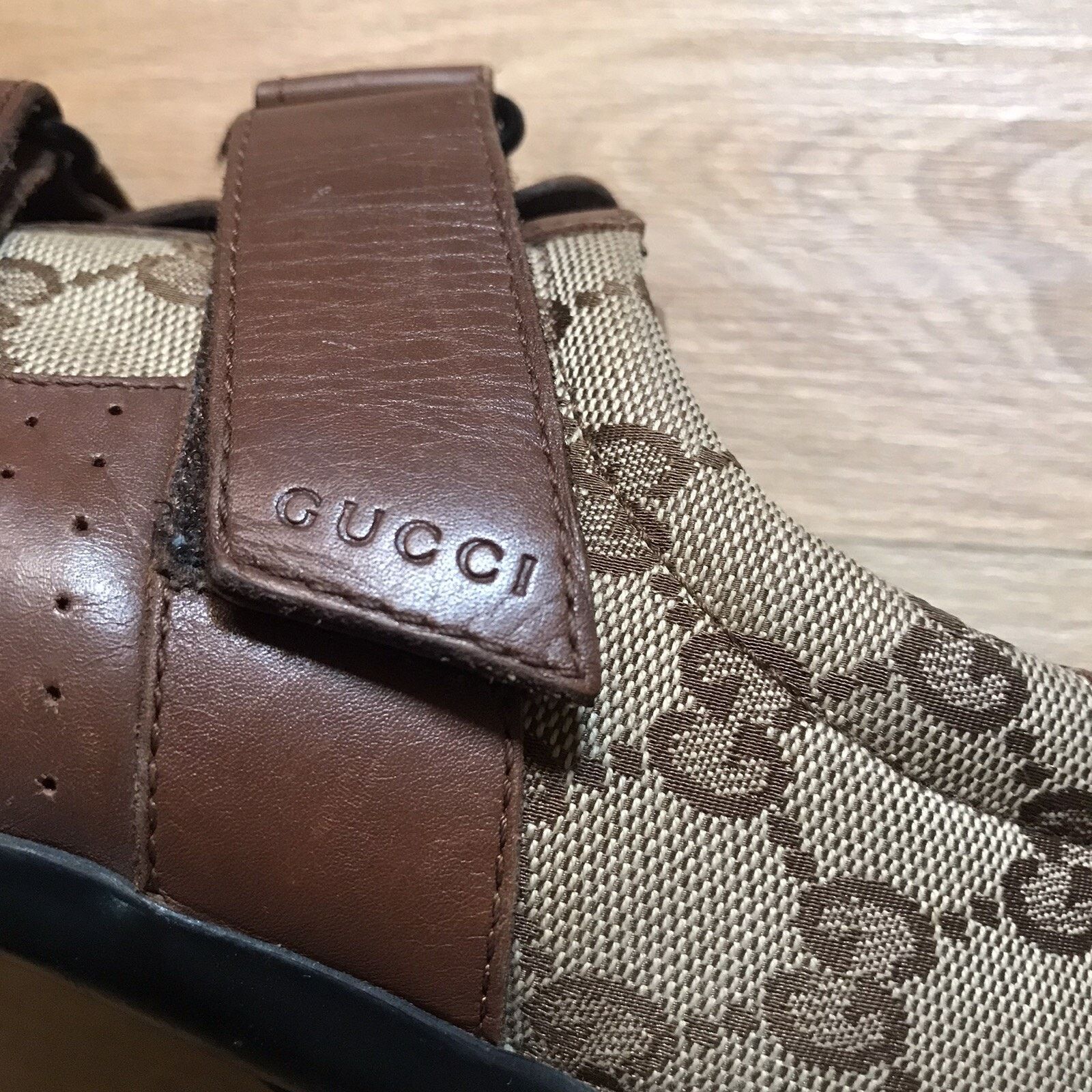 Gucci GUCCI Sneakers Guccissima Leather Low Top CANVA Made Italy Size US 8 / EU 41 - 6 Thumbnail