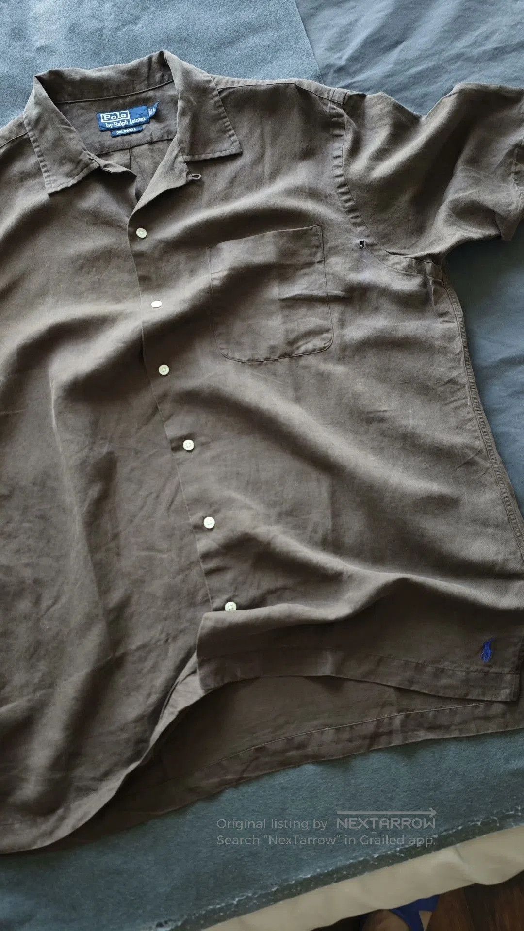 Polo Ralph Lauren Polo Ralph Lauren Flaw Cuban Collar Silk Shirt. Size US L / EU 52-54 / 3 - 2 Thumbnail