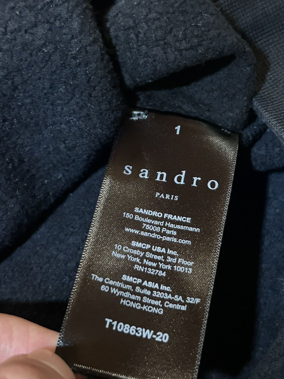 Sandro Sandro Paris Evil Black Hoodie Centre Logo Terry Luxury Size US S / EU 44-46 / 1 - 9 Thumbnail