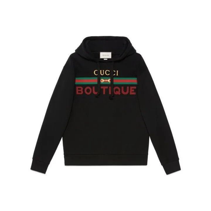 Gucci Gucci Black Printed Hoodie for Men and Women Size US L / EU 52-54 / 3 - 1 Thumbnail
