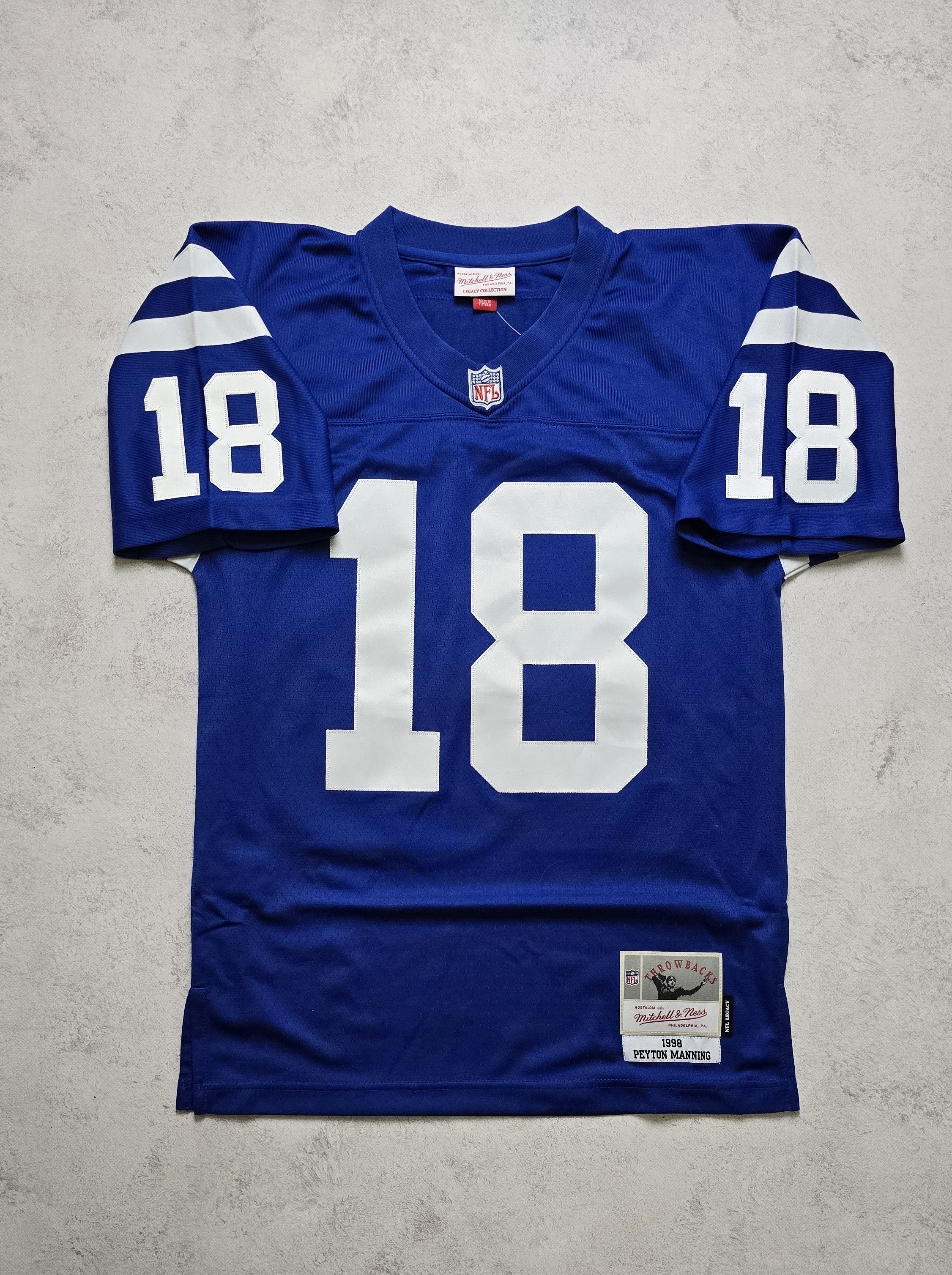 Mitchell & Ness Peyton Manning #18 Colts1998 Legacy Throwback Jersey Size US S / EU 44-46 / 1 - 2 Thumbnail