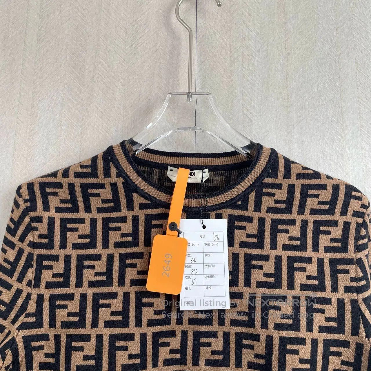 Fendi fendi monogram long sleeve knit sweater. Size US M / EU 48-50 / 2 - 3 Thumbnail