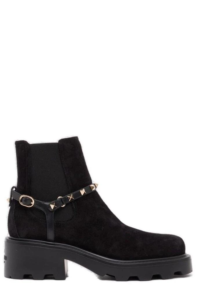 Valentino os11x0126 Rockstud Buckle Strap Chelsea Boots in Black Size US 11 / IT 41 - 1 Thumbnail