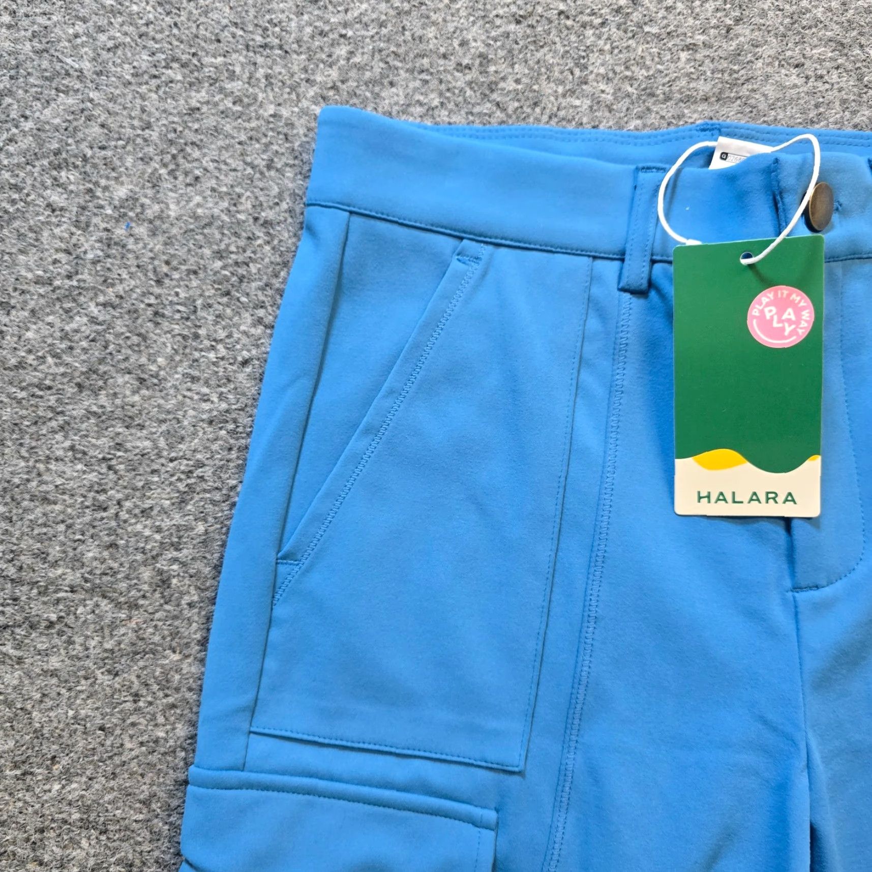 Vintage Halara Pants Womens Size Small Blue Stretch Skinny Cargo High Waist Ankle Casual Size 28" / US 6 / IT 42 - 3 Thumbnail