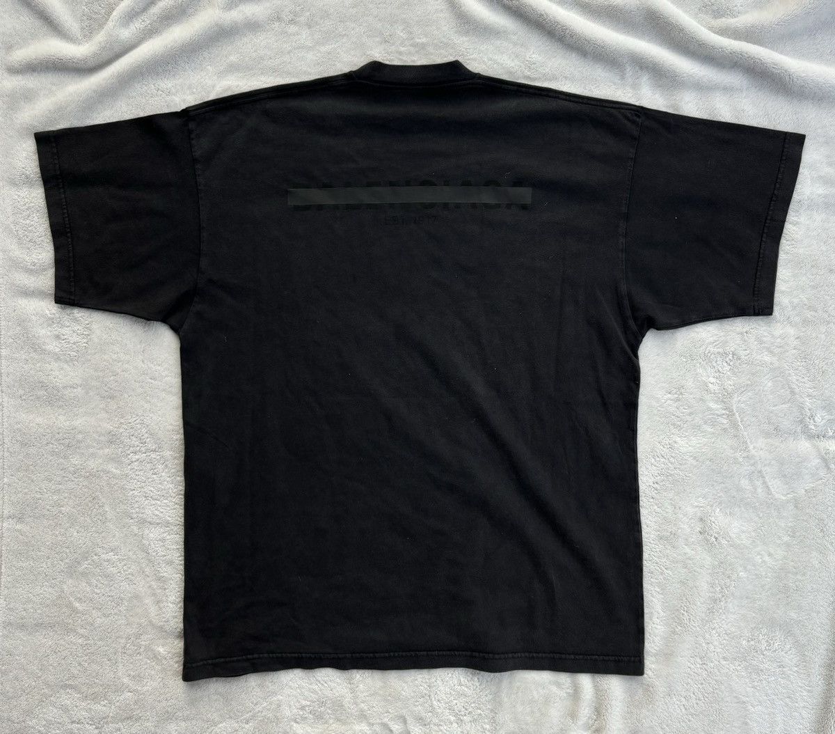 Balenciaga Balenciaga Washed Black Strike 1917 Tee Size US XL / EU 56 / 4 - 3 Thumbnail