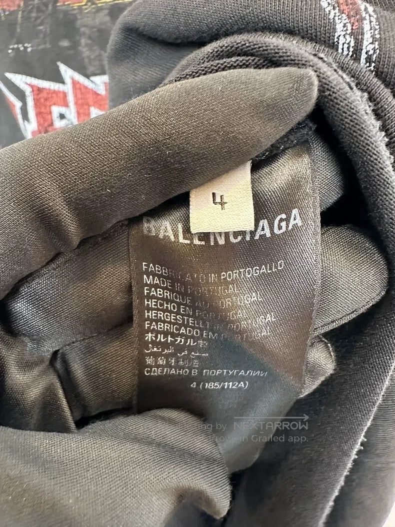 Balenciaga Balenciaga Eiffel Tower Aged Destroyed Short Sleeve T-Shir Size US XL / EU 56 / 4 - 6 Thumbnail