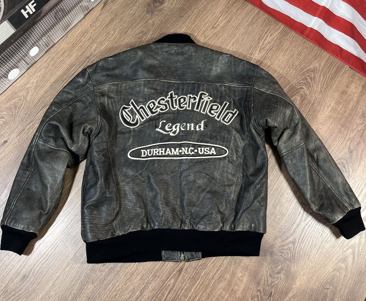 Leather Vintage Chesterfield Leather Jacket she is alone Size US L / EU 52-54 / 3 - 1 Thumbnail