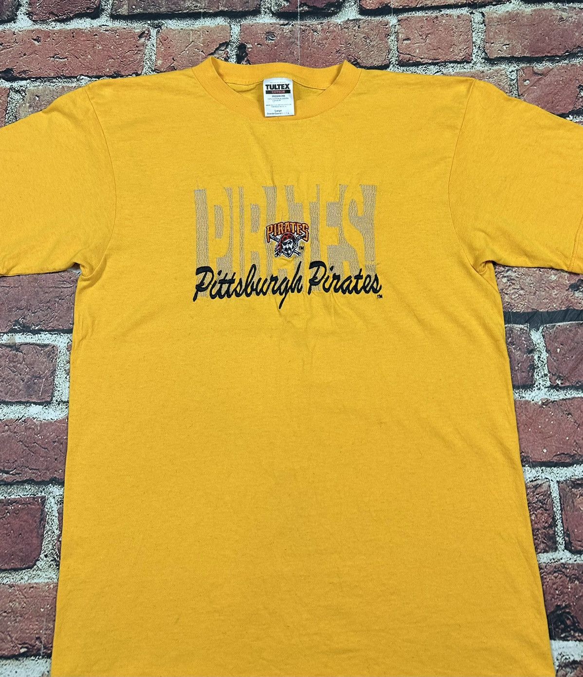 Tultex Vintage Pittsburgh Pirates MLB T-Shirt 90s Embroidered Size US L / EU 52-54 / 3 - 2 Thumbnail