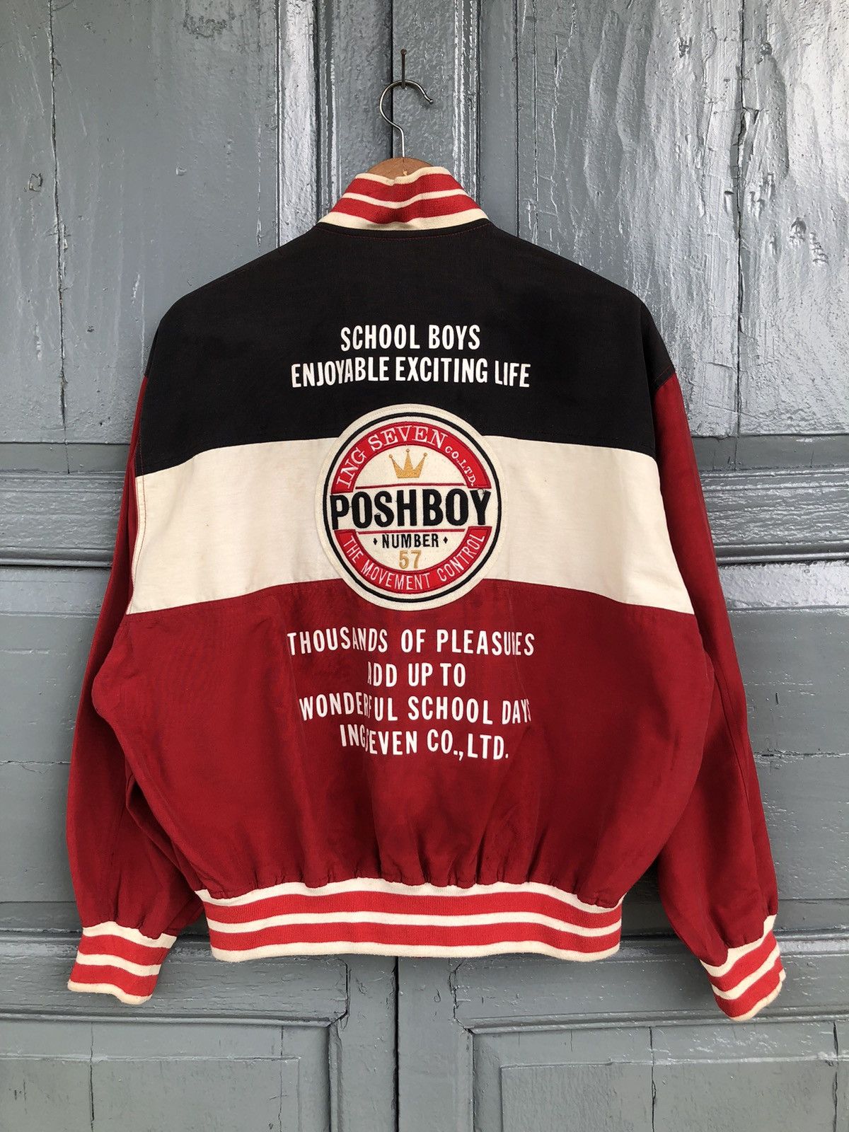 Japanese Brand Posh Boy 9765 Varsity Jacket Size US L / EU 52-54 / 3 - 1 Thumbnail