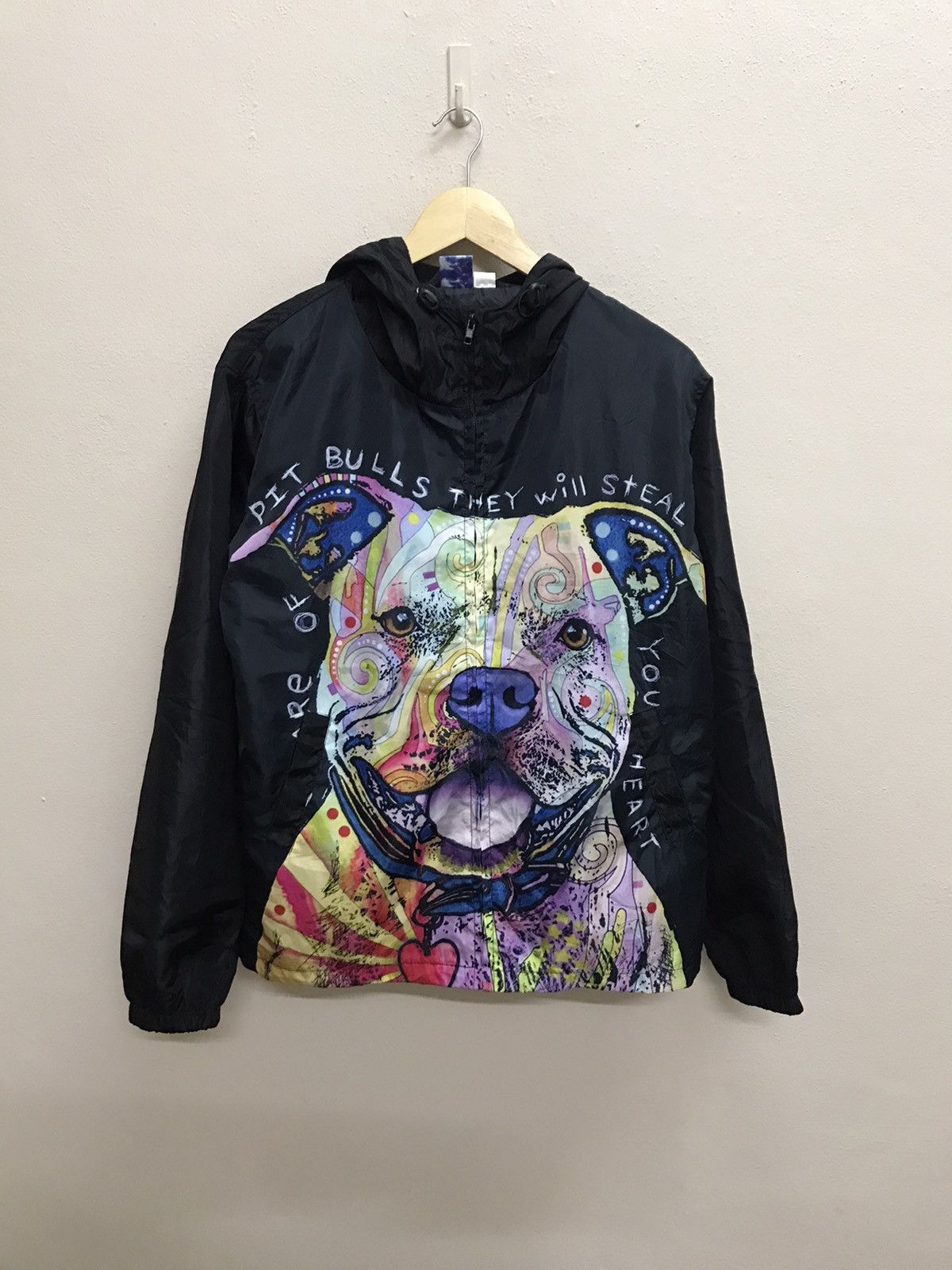 Japanese Brand Mr.1991 Pit Bulls Dog Graphic Windbreaker Jacket Hoodie Size US S / EU 44-46 / 1 - 13 Thumbnail