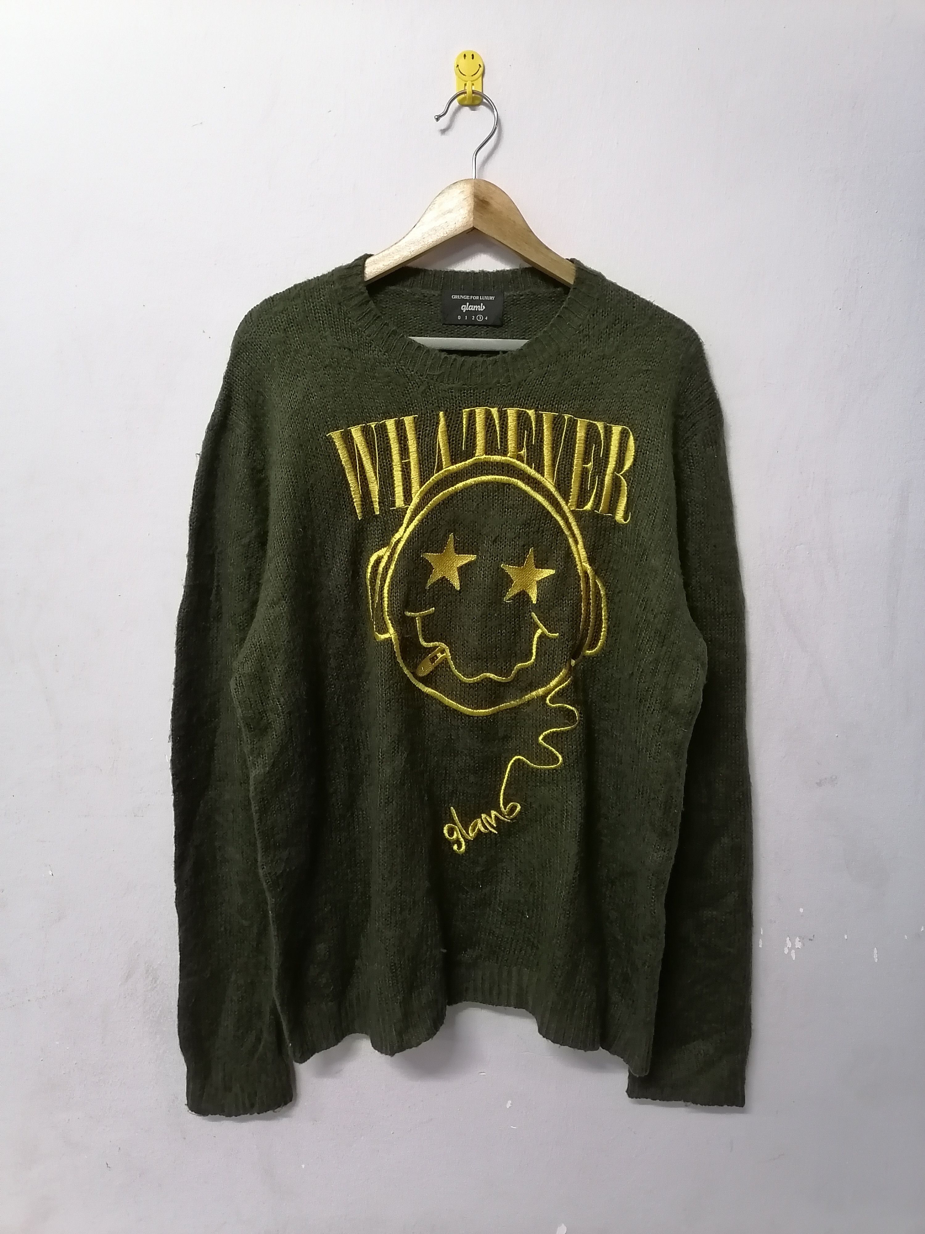 Japanese Brand × Nirvana Glamb Whatever Smile ICONIC Nirvana Knitwear Size US L / EU 52-54 / 3 - 1 Thumbnail
