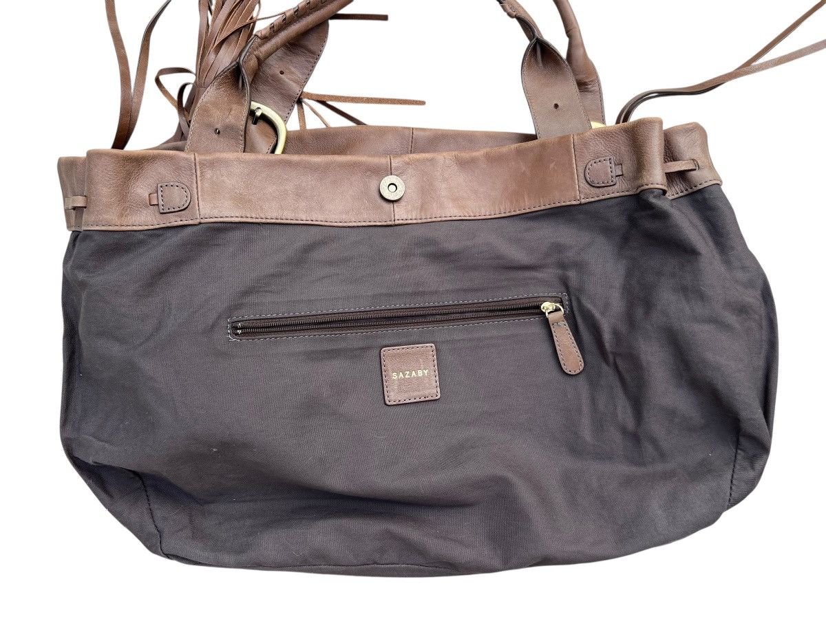 Leather Vintage Sazaby Japan Scratches Patina Leather Shoulder Bag Size ONE SIZE - 22 Thumbnail
