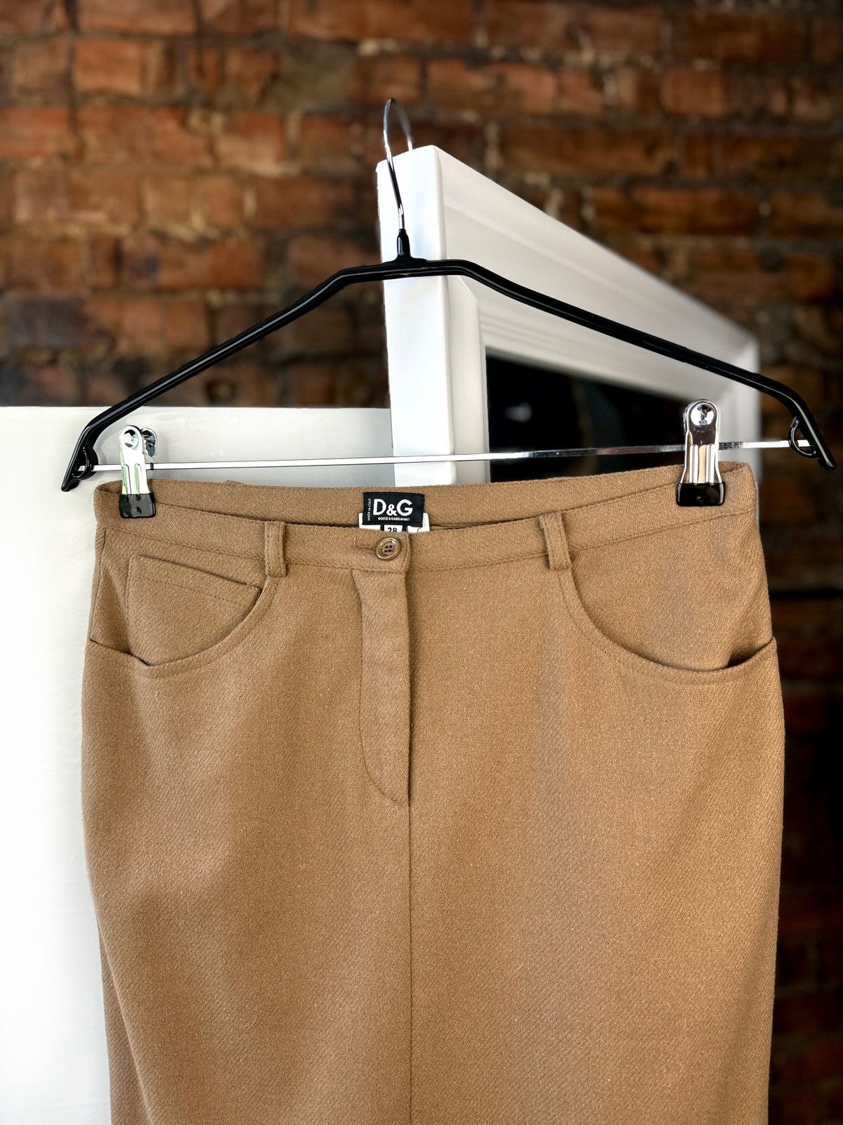 Dolce & Gabbana × Vintage 🔥Vintage Women’s Wool Skirt Dolce&Gabbana Brown Size: 42 Size 28" / US 6 / IT 42 - 2 Thumbnail