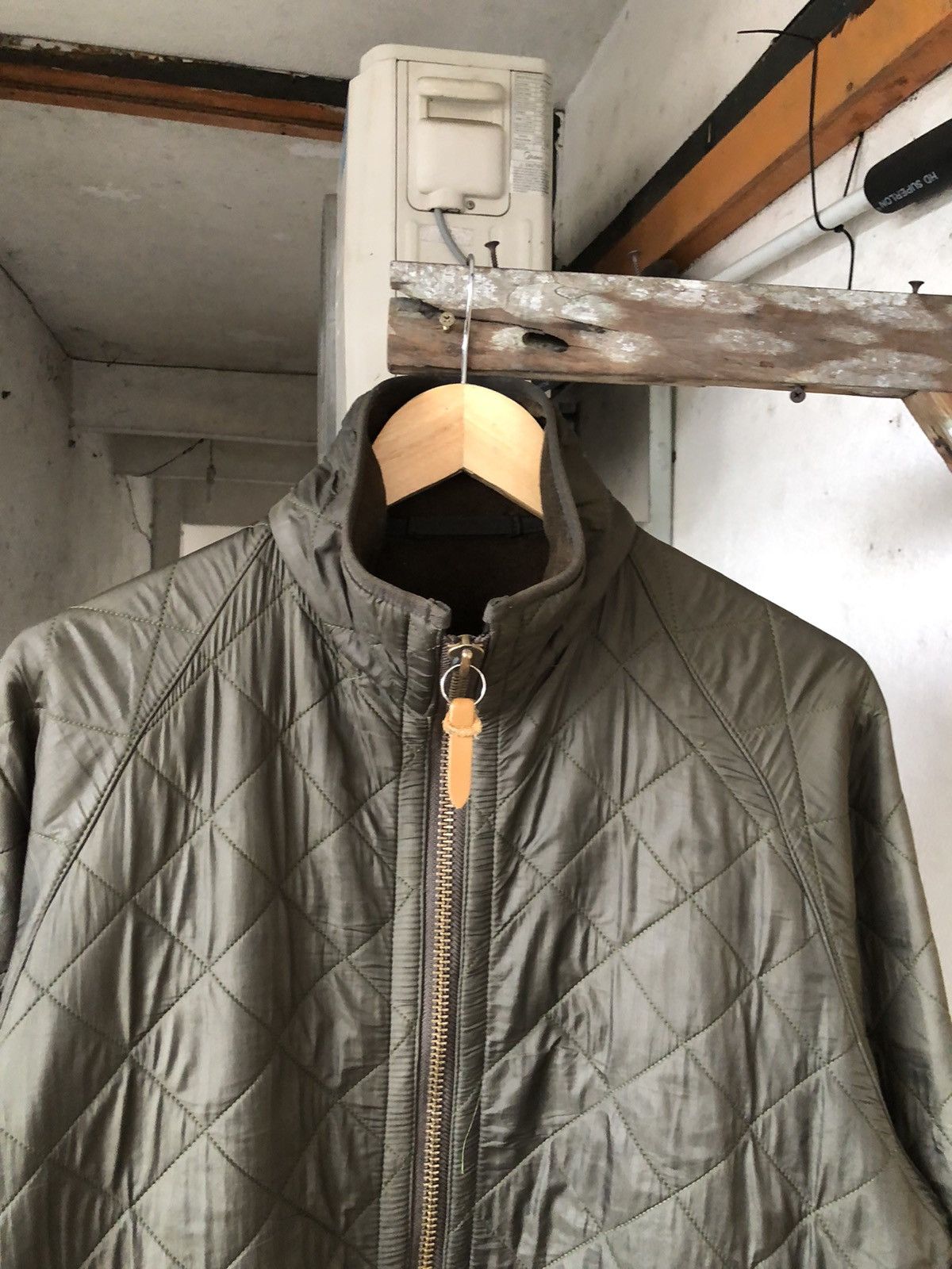 Barbour Vintage Barbour Polar Quilt Zipper Jacket Army Green Size US M / EU 48-50 / 2 - 9 Thumbnail