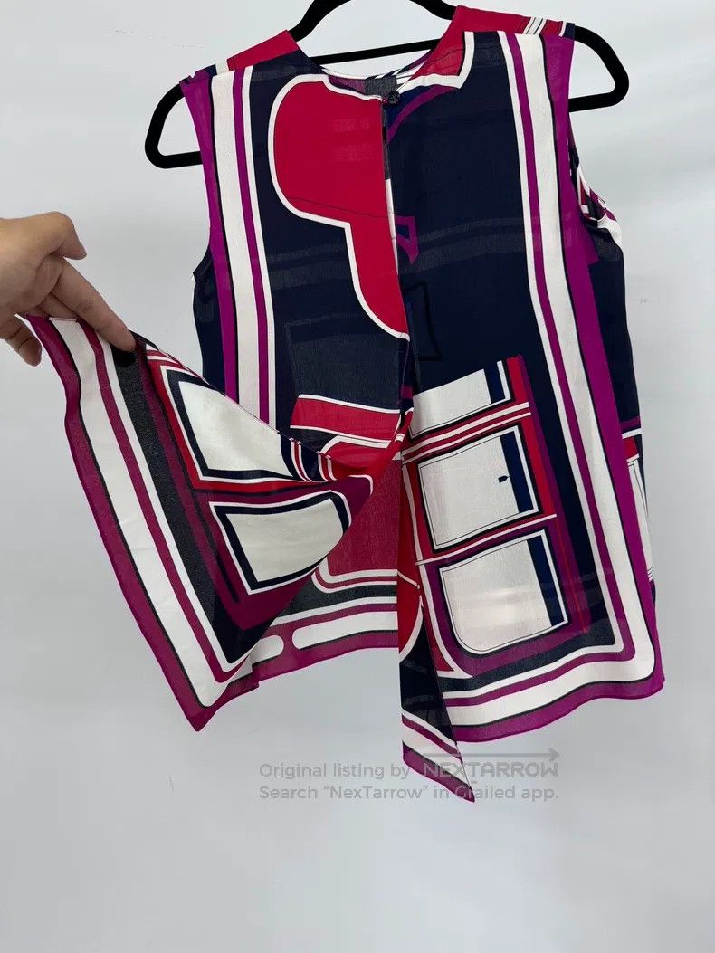 Hermes Hermes Colorful Pattern Silk Sleeveless Vest Size XXS / US 00 / IT 34 - 4 Thumbnail