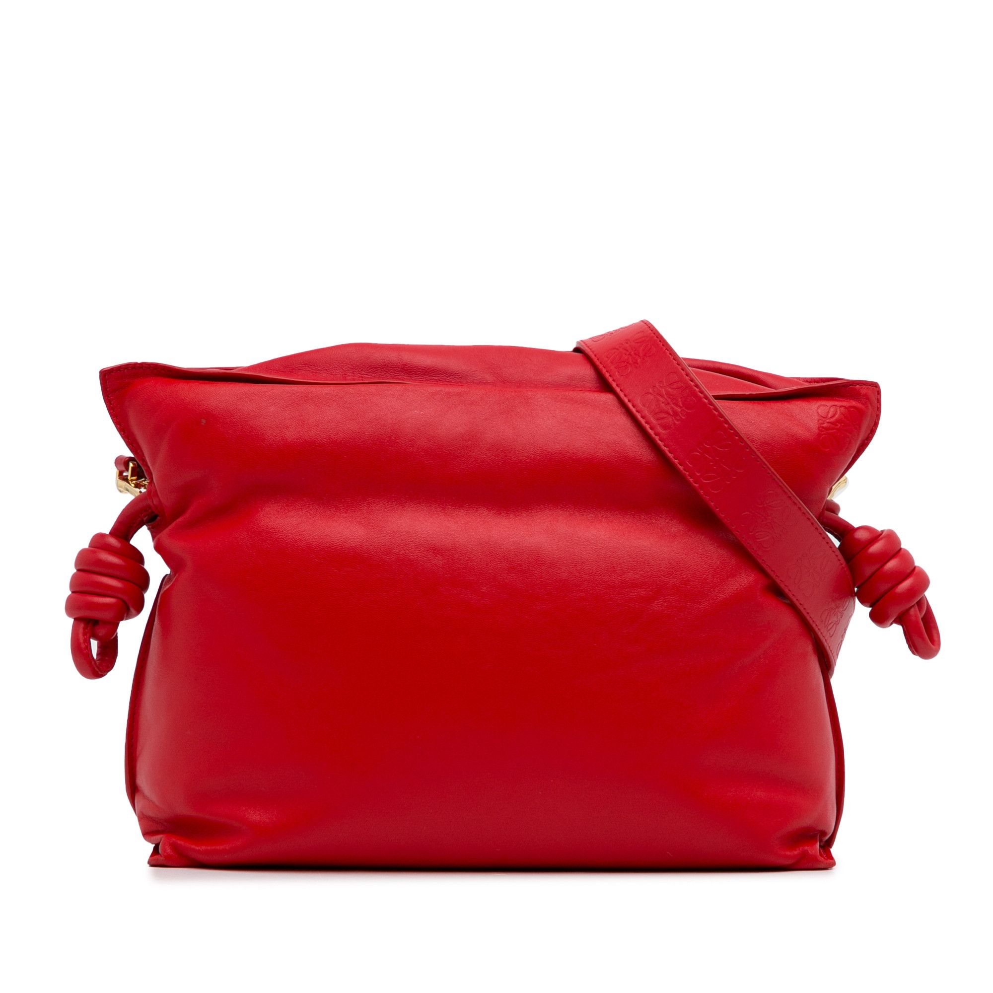 image of Loewe Medium Flamenco Knot Crossbody in Red, Women's