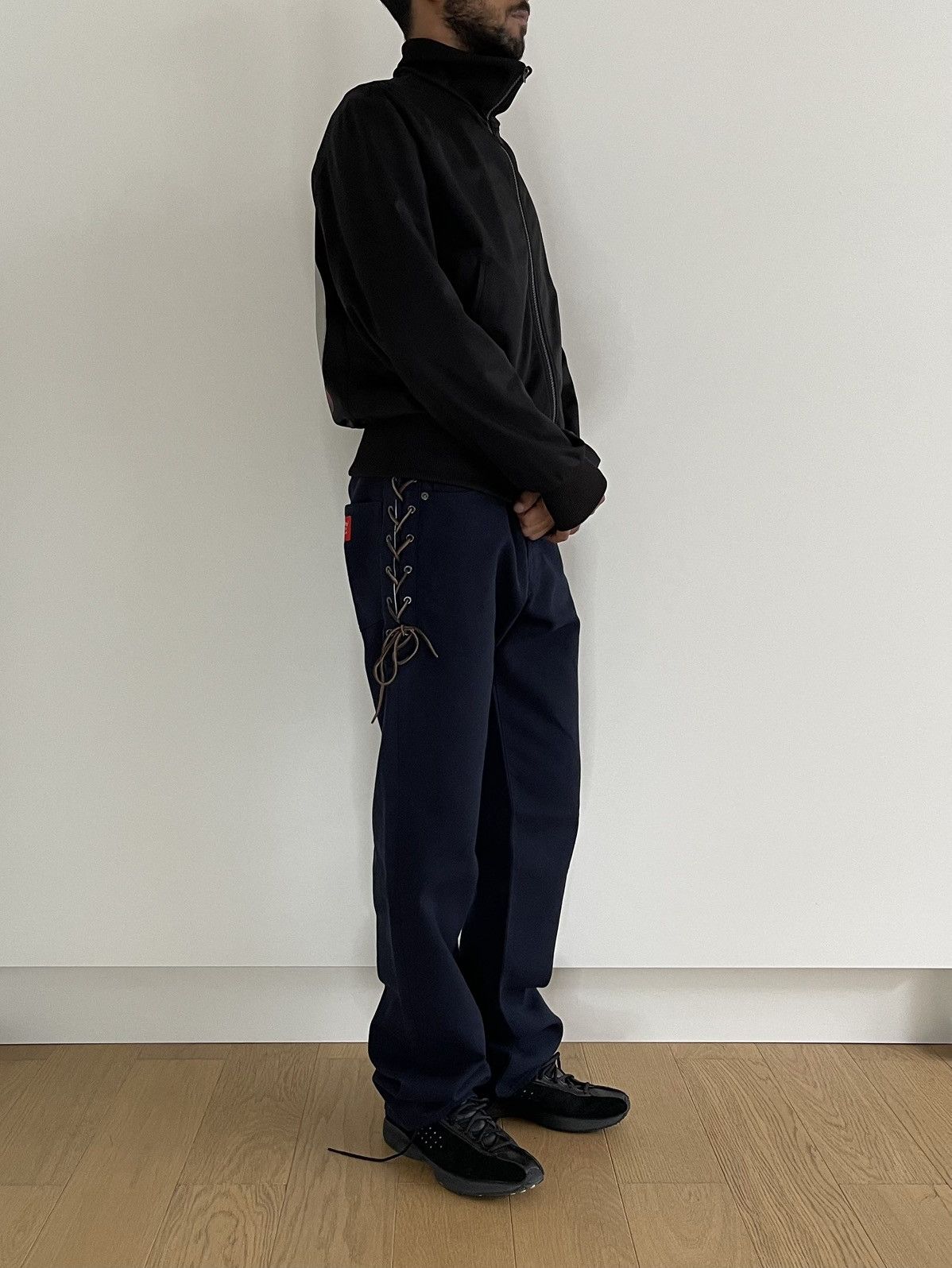 Undercover Undercover Summer Madness SS08 Navy Pants With Side Lace Up Size US 32 / EU 48 - 4 Thumbnail