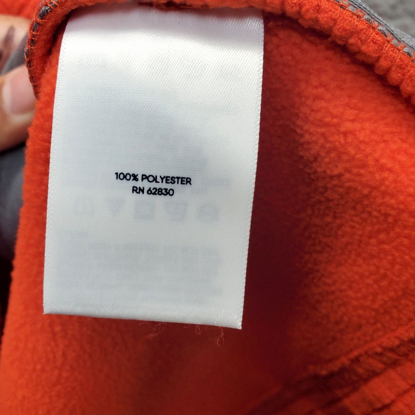 Lands' End Lands' End Grid Fleece Jacket Womens XXL Orange Lightweight Full Zip Size XXL / US 16-18 / IT 52-54 - 7 Thumbnail