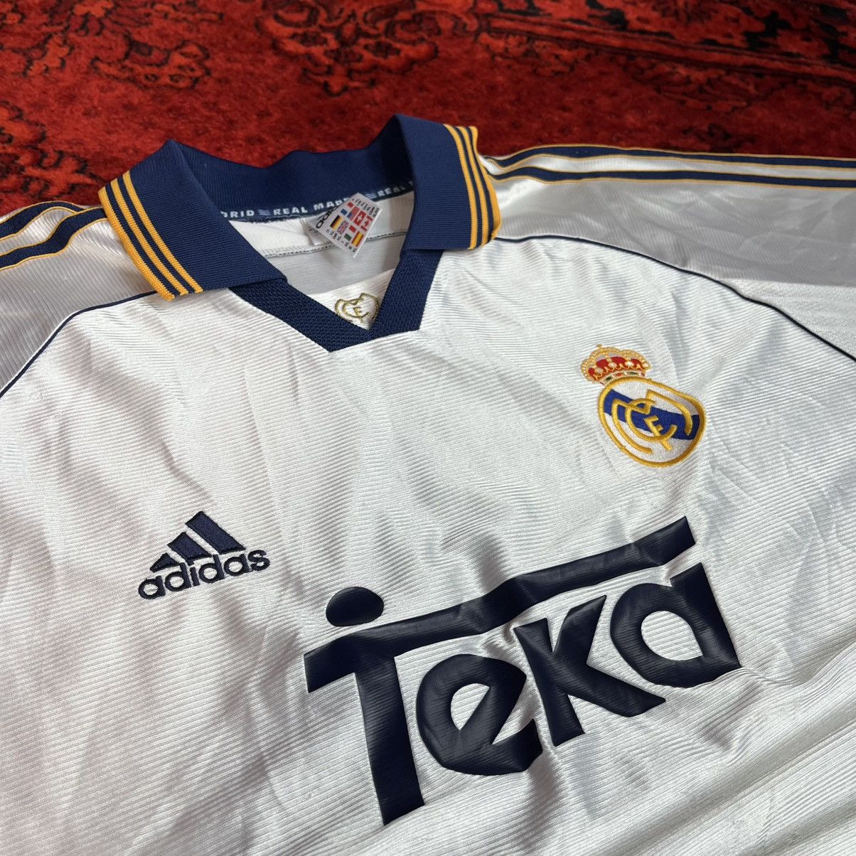 Adidas Vintage Rare Adidas 90'S Real Madrid Teka Jersey Shirt Size US XL / EU 56 / 4 - 3 Thumbnail