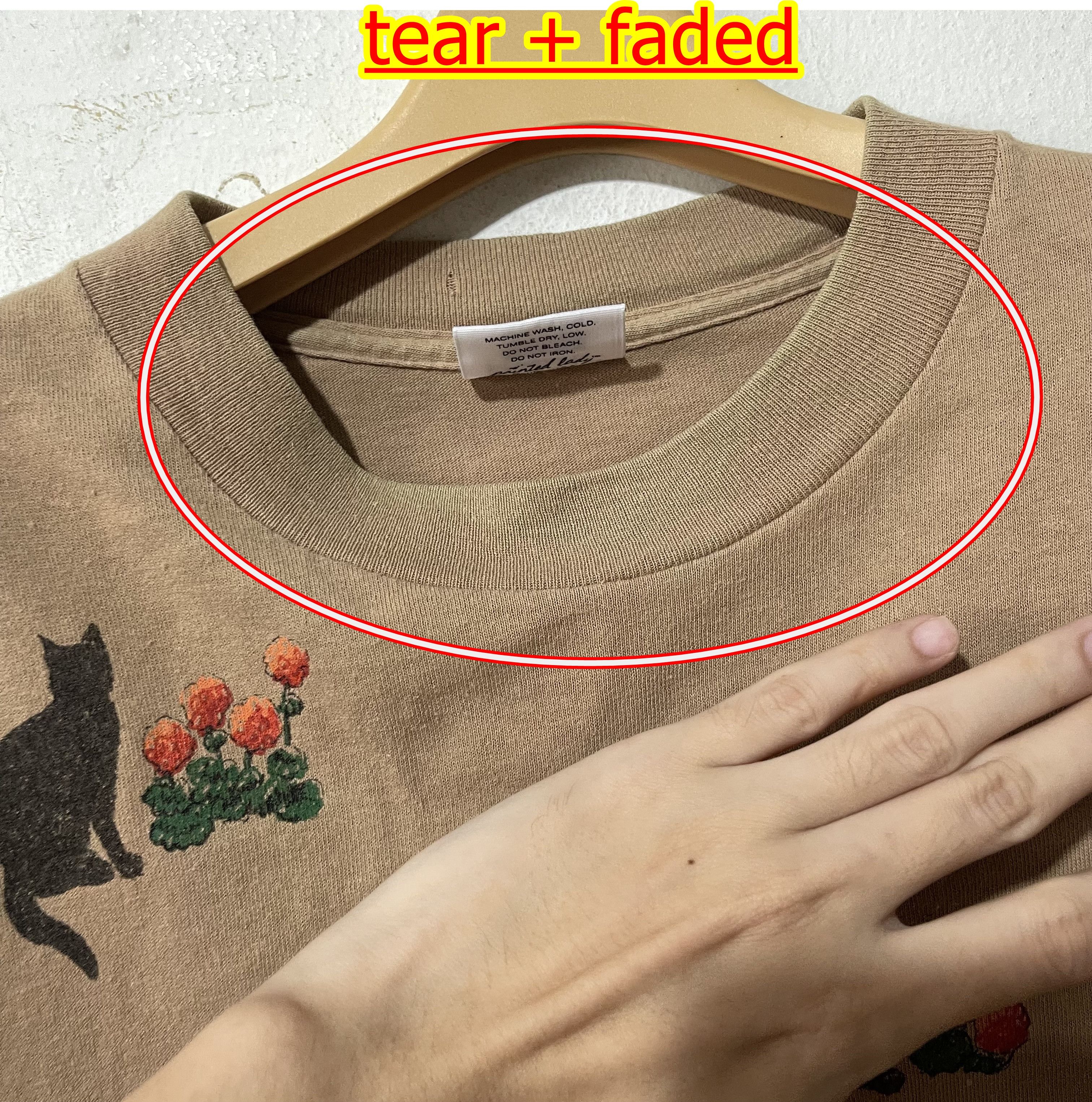 Arts & Science × Vintage Vintage 90s Cat Shirt Size US L / EU 52-54 / 3 - 8 Thumbnail