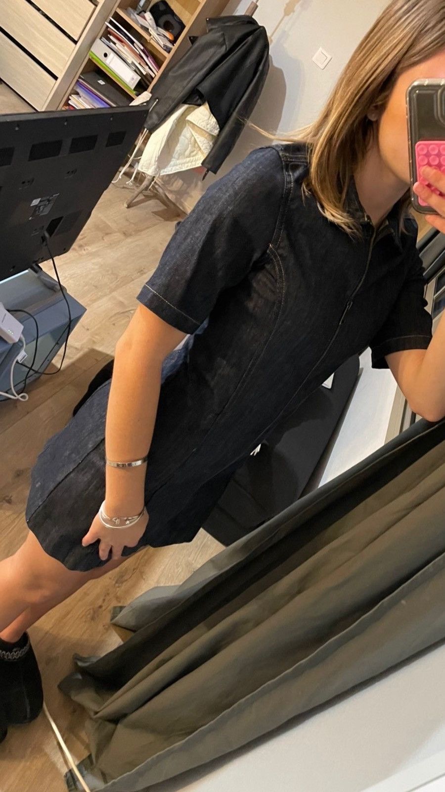 Zara Denim dress ZARA Size XS / US 0-2 / IT 36-38 - 2 Thumbnail