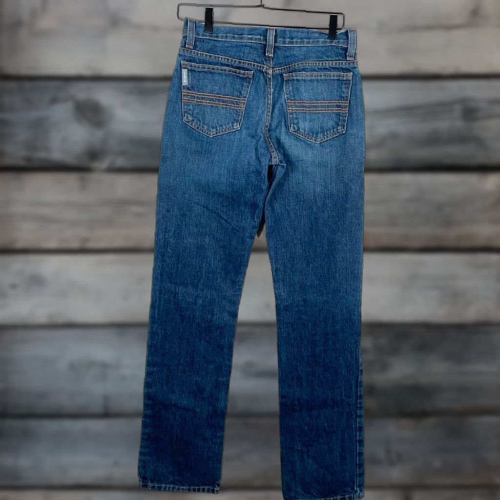 Vintage Cinch Slim Fit Jeans Men's 38 Blue Denim Low Rise 5-Pocket Regular Inseam 34 Retro Grunge Size US 29 - 1 Thumbnail