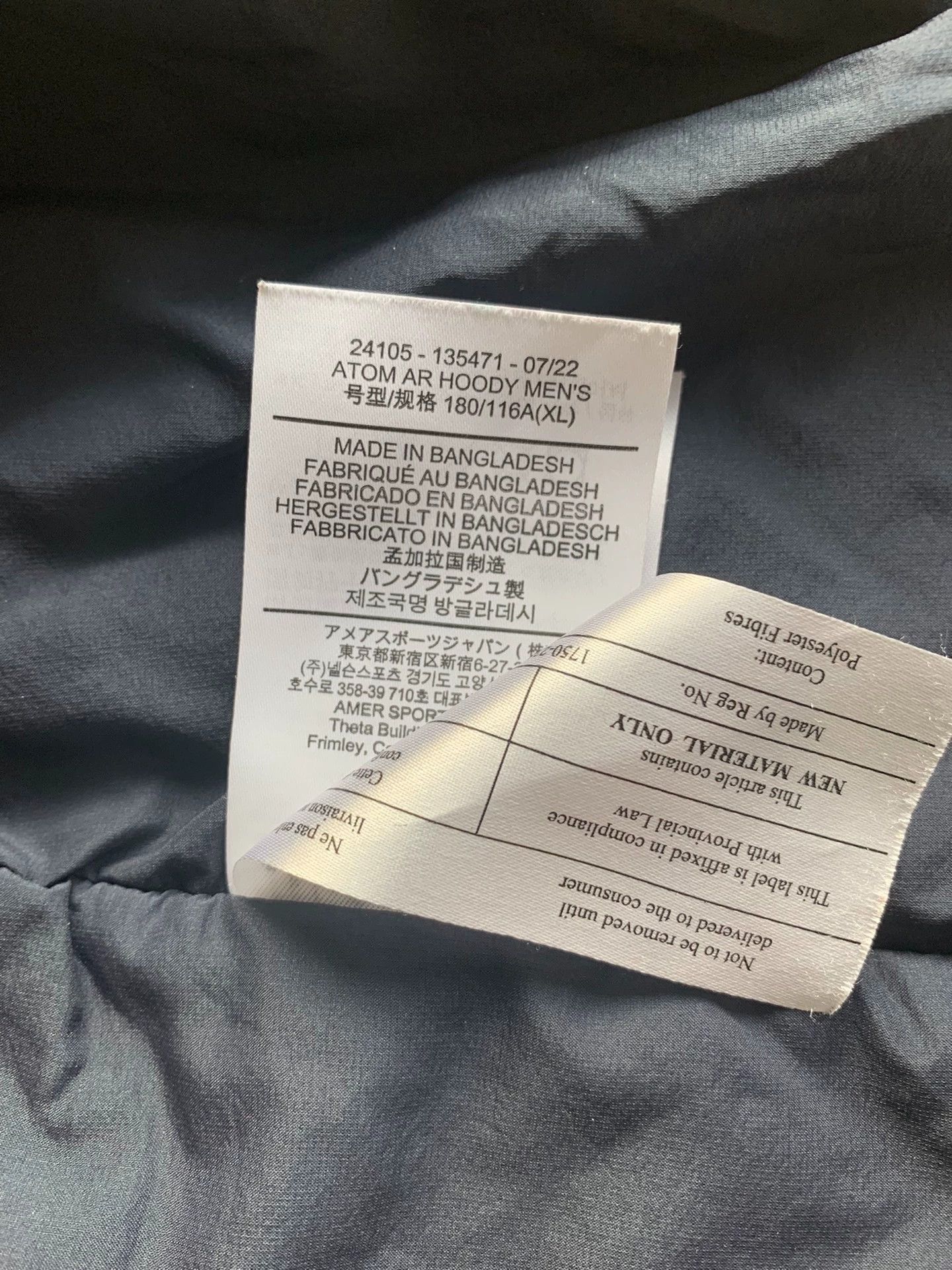 Arc'teryx Arc'teryx Atom AR Hoody XL Blue Size US XL / EU 56 / 4 - 5 Thumbnail