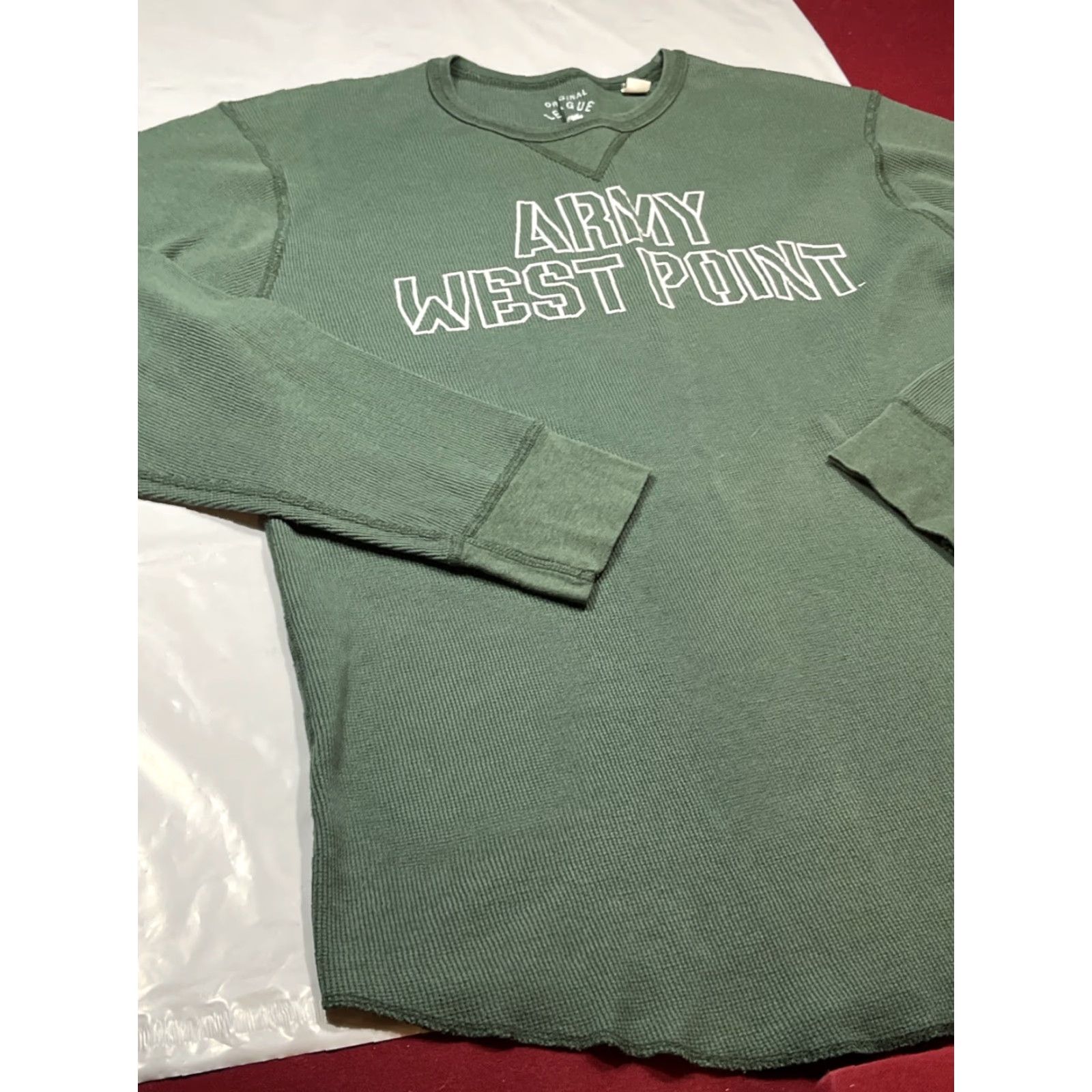 Vintage Army West Point GREEN THERMAL waffle Knit Shirt Long Sleeves Men’s Size Medium Size US M / EU 48-50 / 2 - 4 Thumbnail