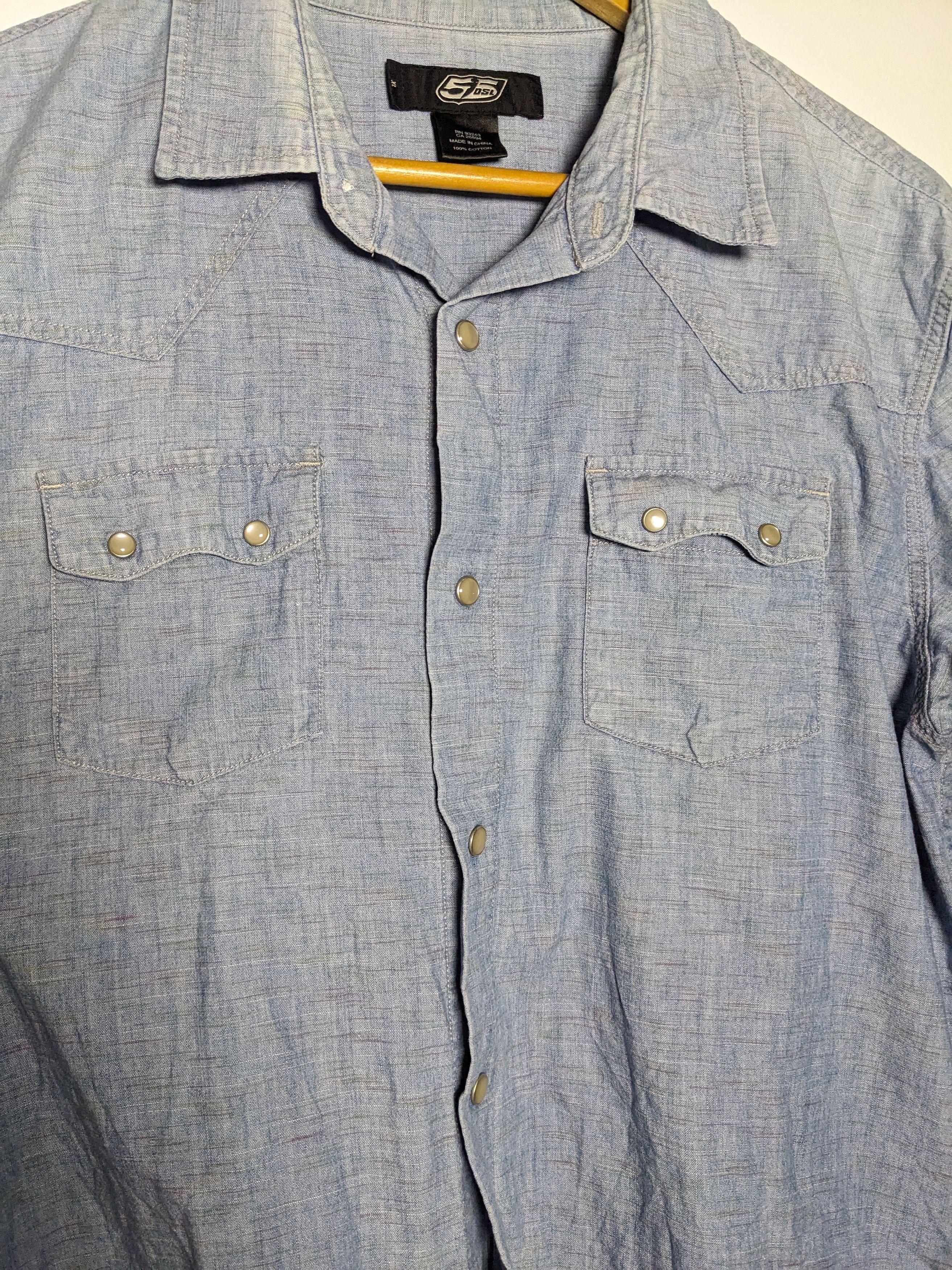 Cowboy Equipment × Diesel Diesel Cowboy Pearl Snap Button Up Western Shirt Blue Size US XL / EU 56 / 4 - 3 Thumbnail
