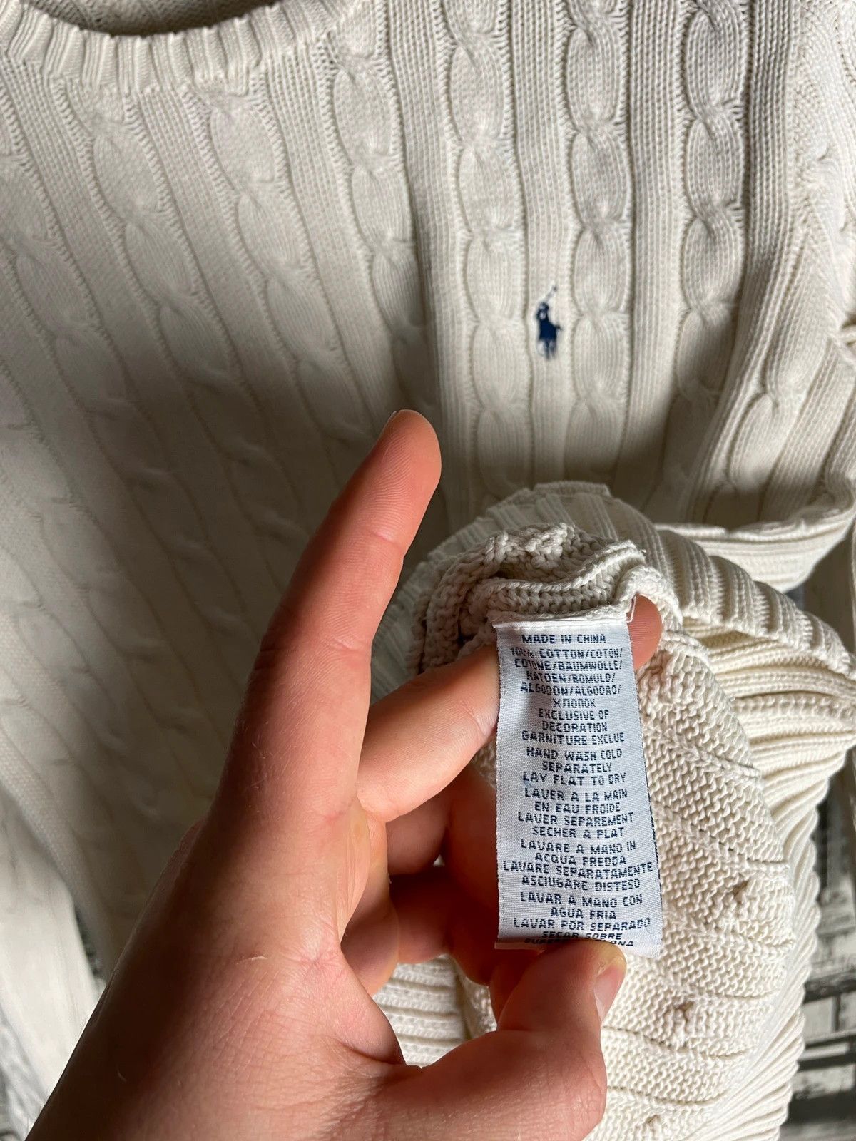 Polo Ralph Lauren × Ralph Lauren Ralph Lauren Knitted Sweater White Size US L / EU 52-54 / 3 - 5 Thumbnail