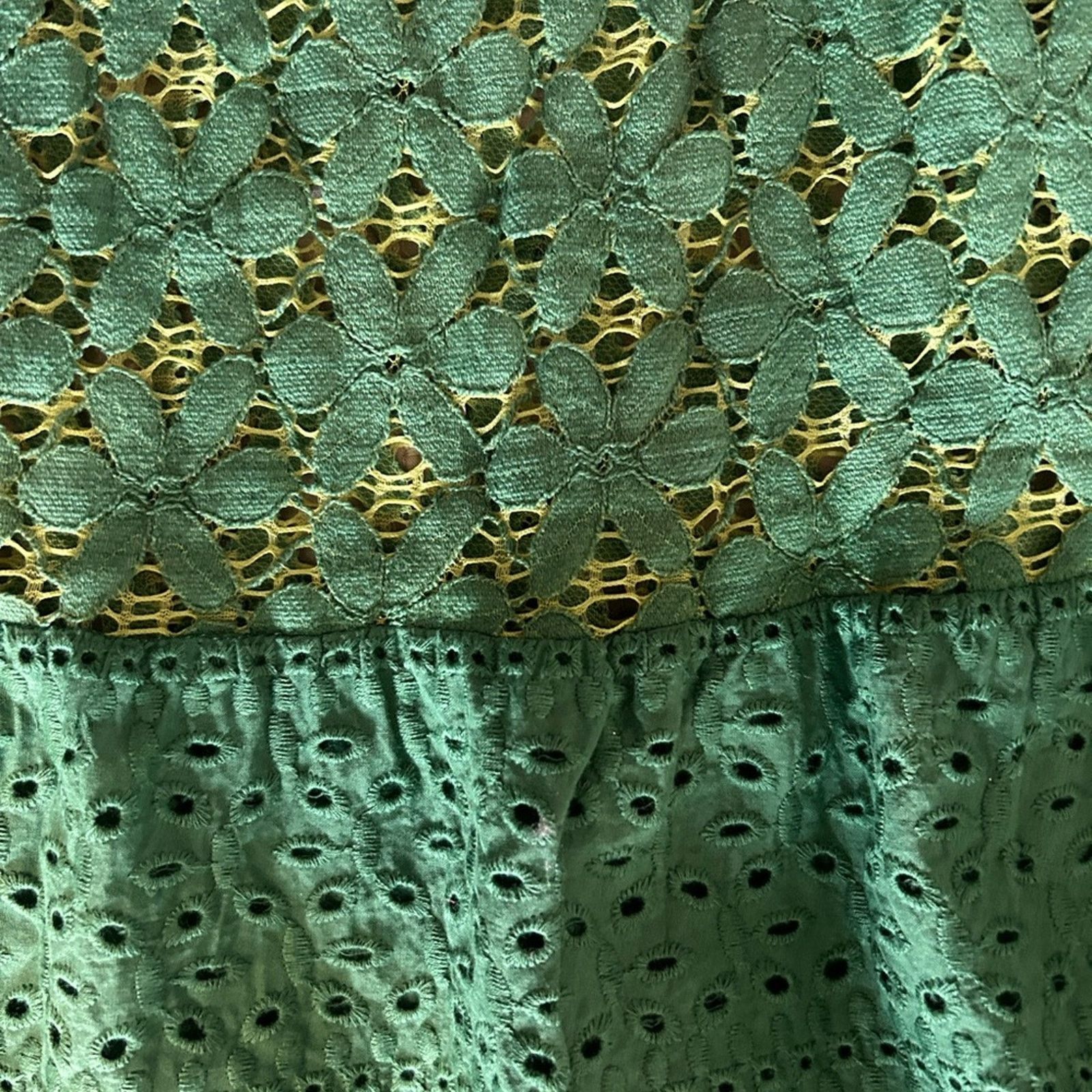Other Raga Green Ombre Maxi Dress Lace Eyelet Tassels NWT S Size S / US 4 / IT 40 - 3 Thumbnail