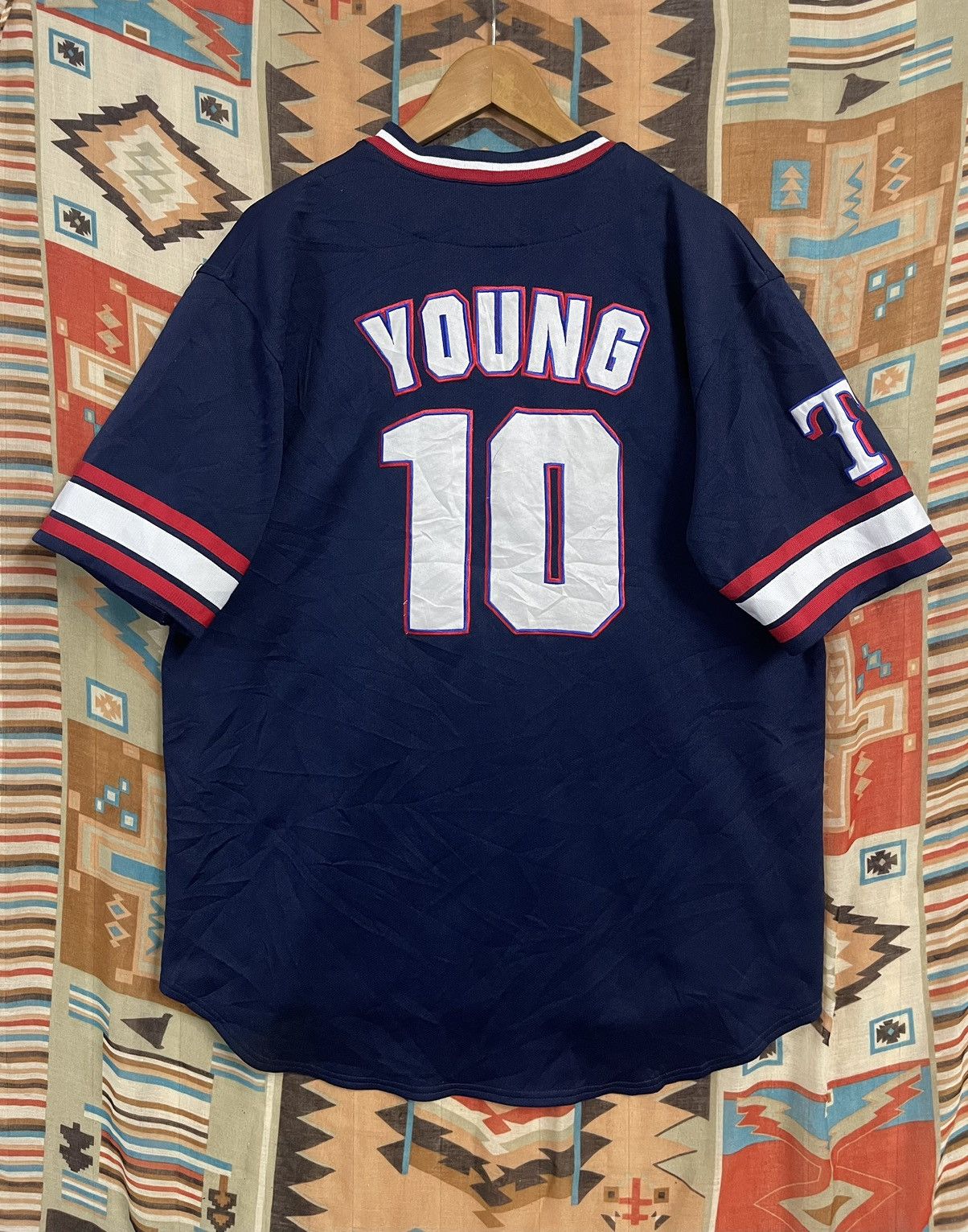 Sports Specialties Rare Baseball Jersey Texas Rangers L Michael Young Softball Size US L / EU 52-54 / 3 - 6 Thumbnail
