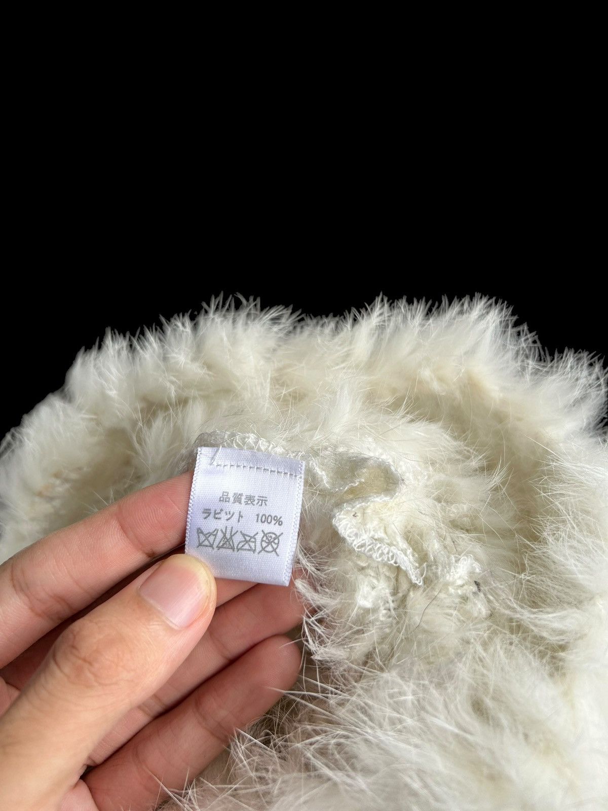14th Addiction × Japanese Brand Japanese Punk Bondage Style Mohair Fur Beanie Hats Rare Size ONE SIZE - 4 Thumbnail