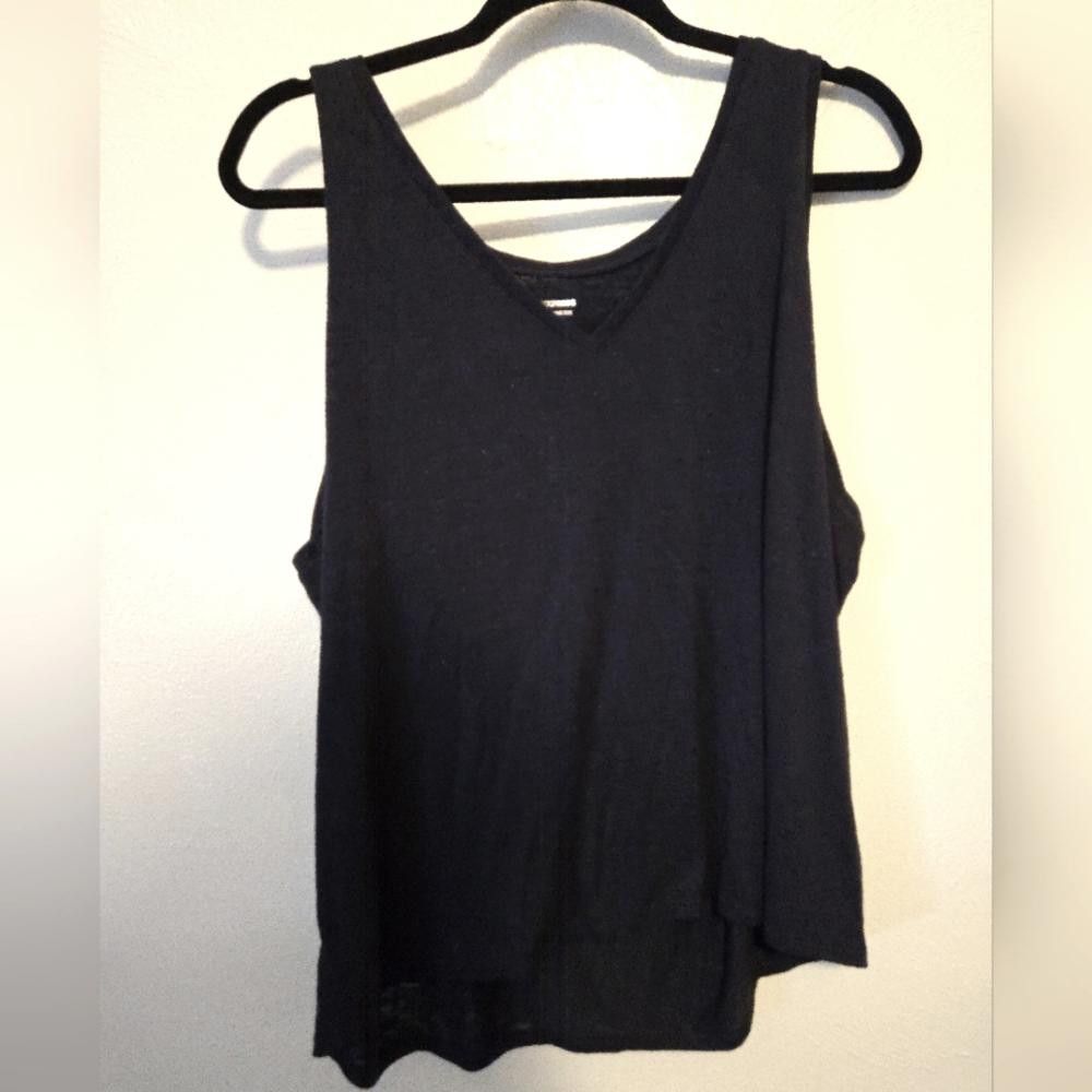 Express Express Navy V Neck Tank Size XL / US 12-14 / IT 48-50 - 1 Thumbnail